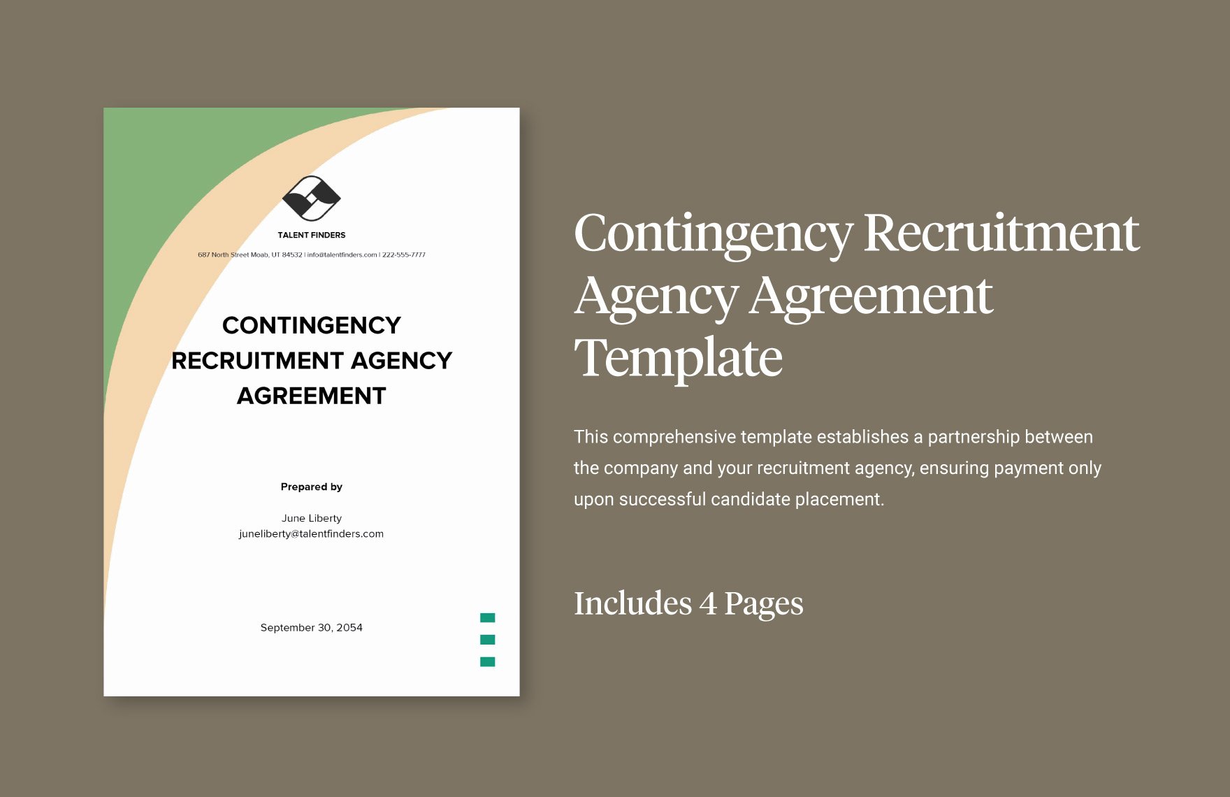 Contingency Recruitment Agency Agreement Template