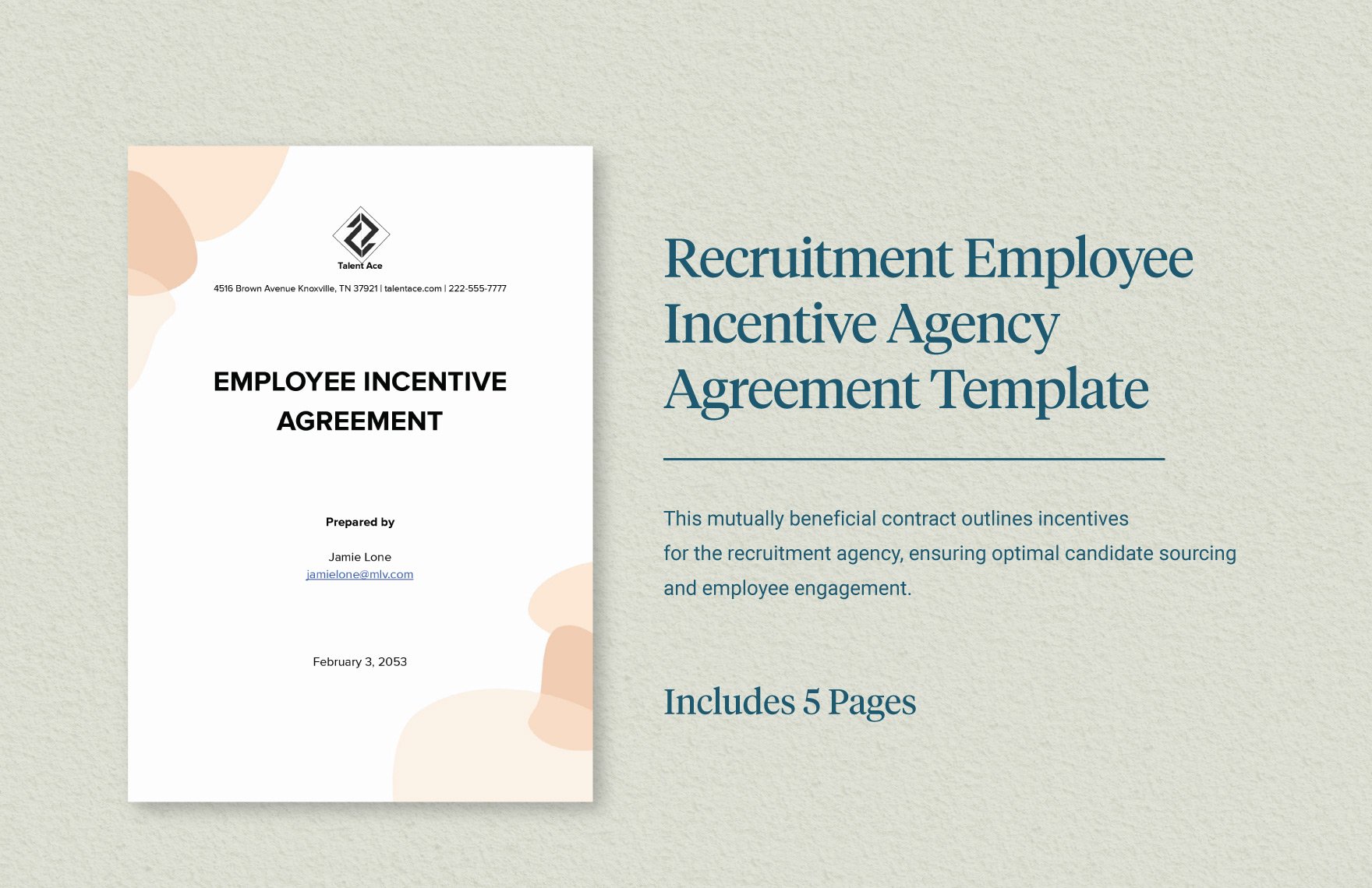 Recruitment Employee Incentive Agency Agreement Template