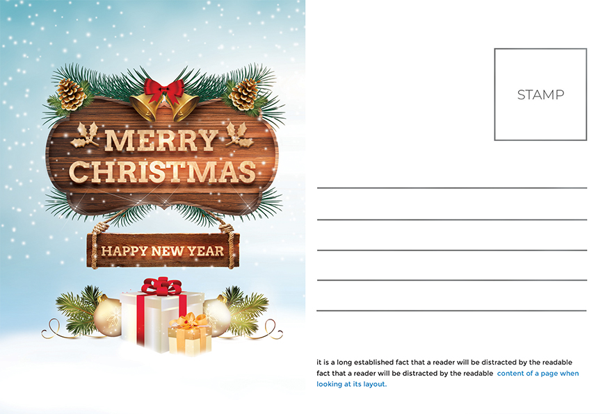 Christmas Thank You Postcard Template - Download in Word, PSD, Apple ...