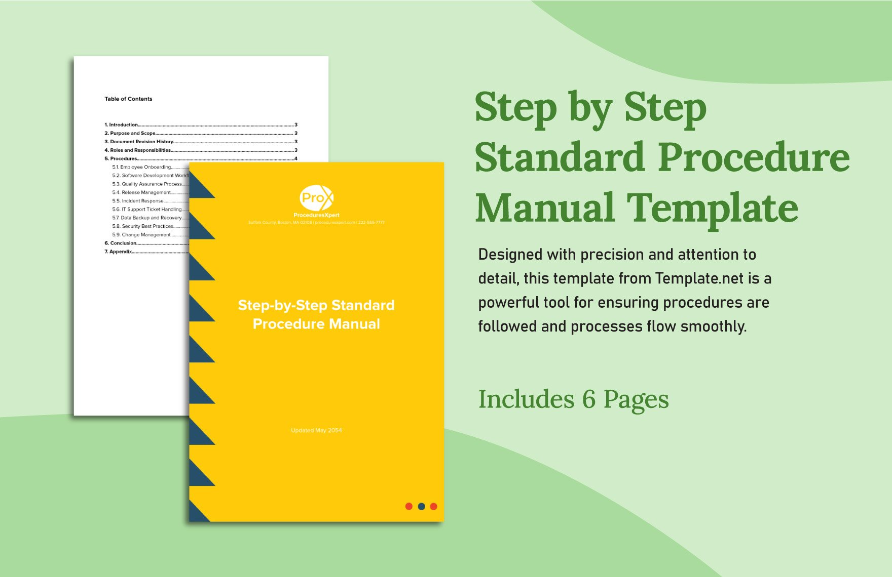 Step by Step Standard Procedure Manual Template