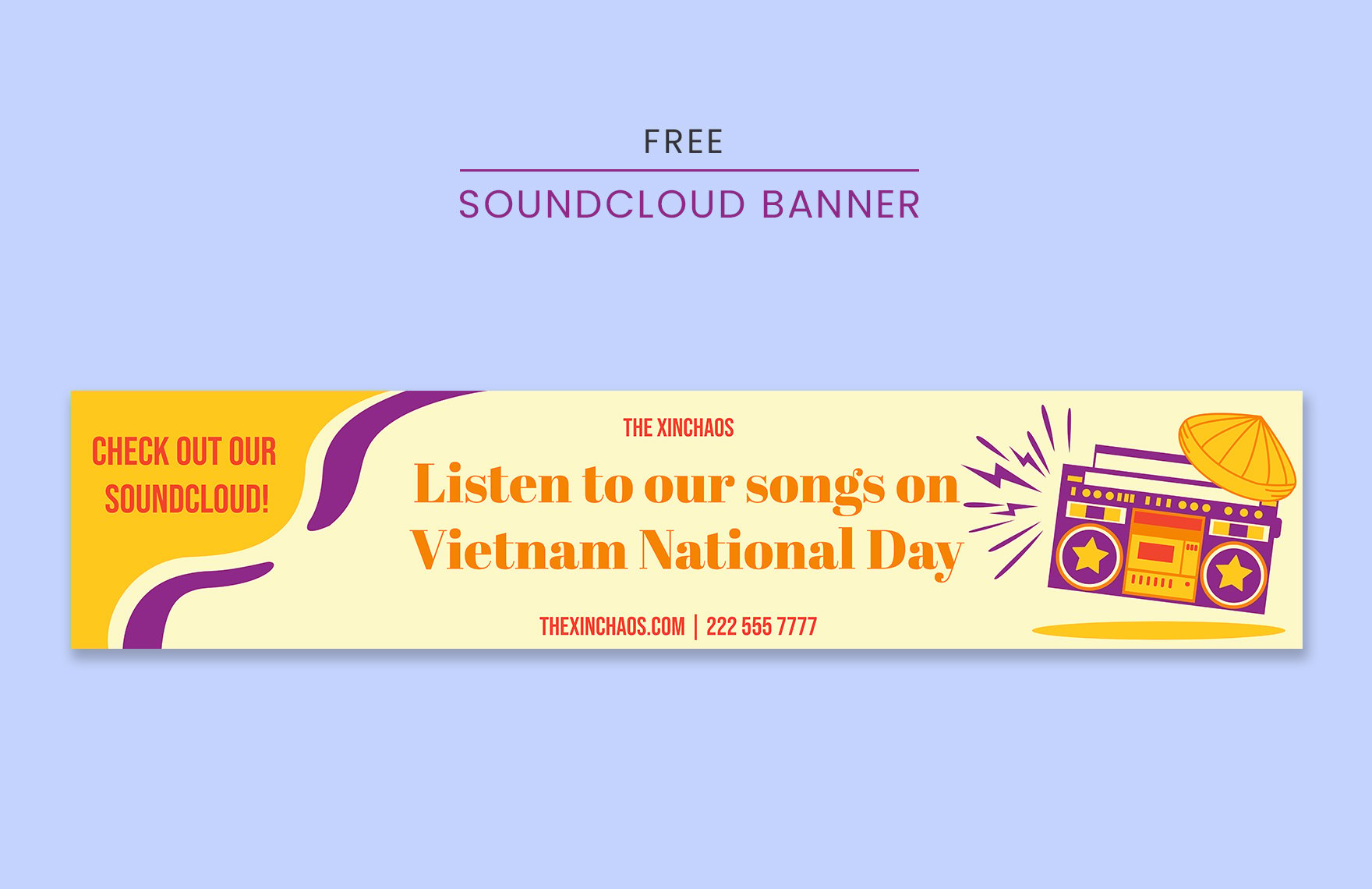 Vietnam National Day Soundcloud Banner