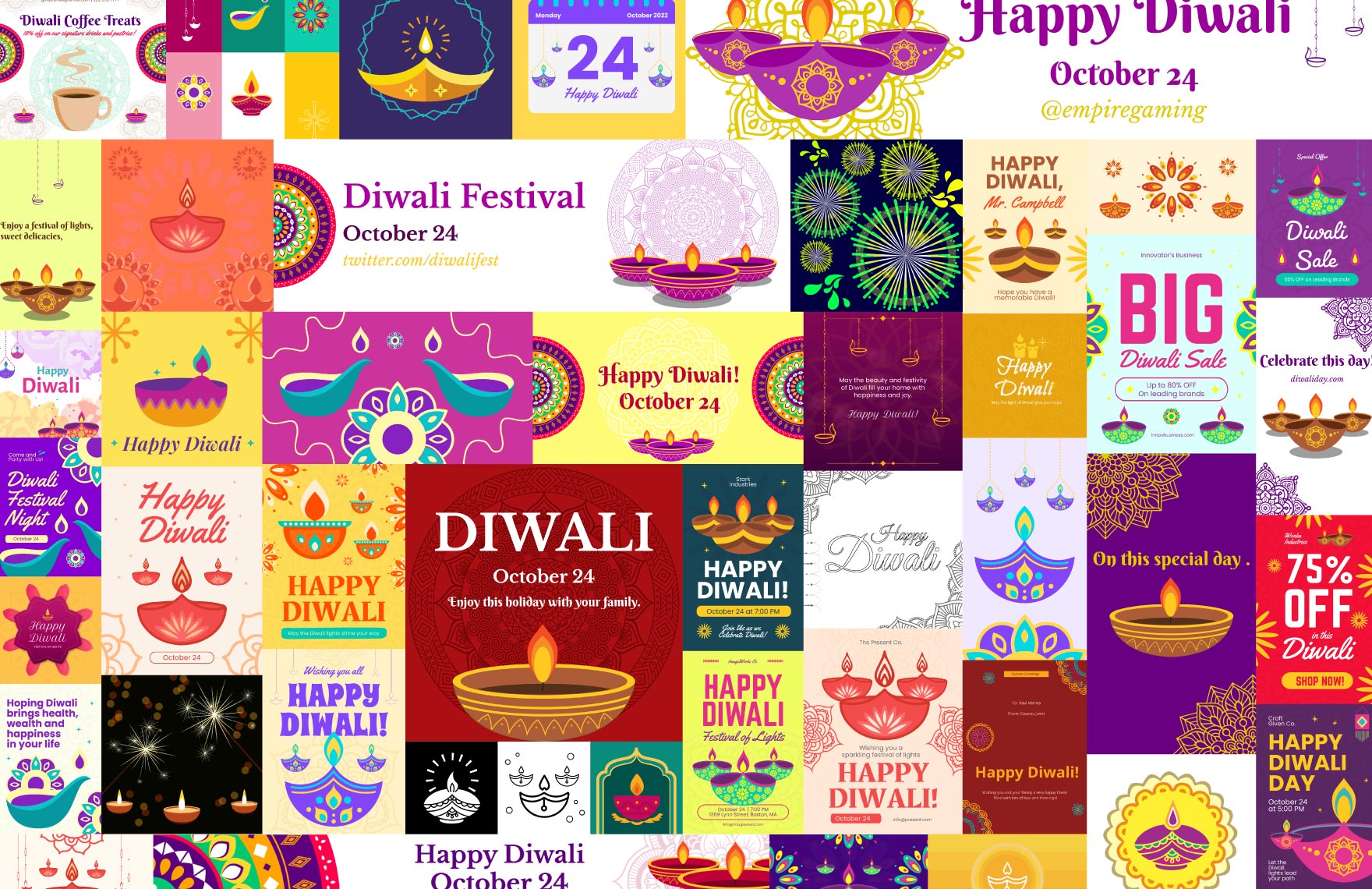 100+ Diwali Template Bundle