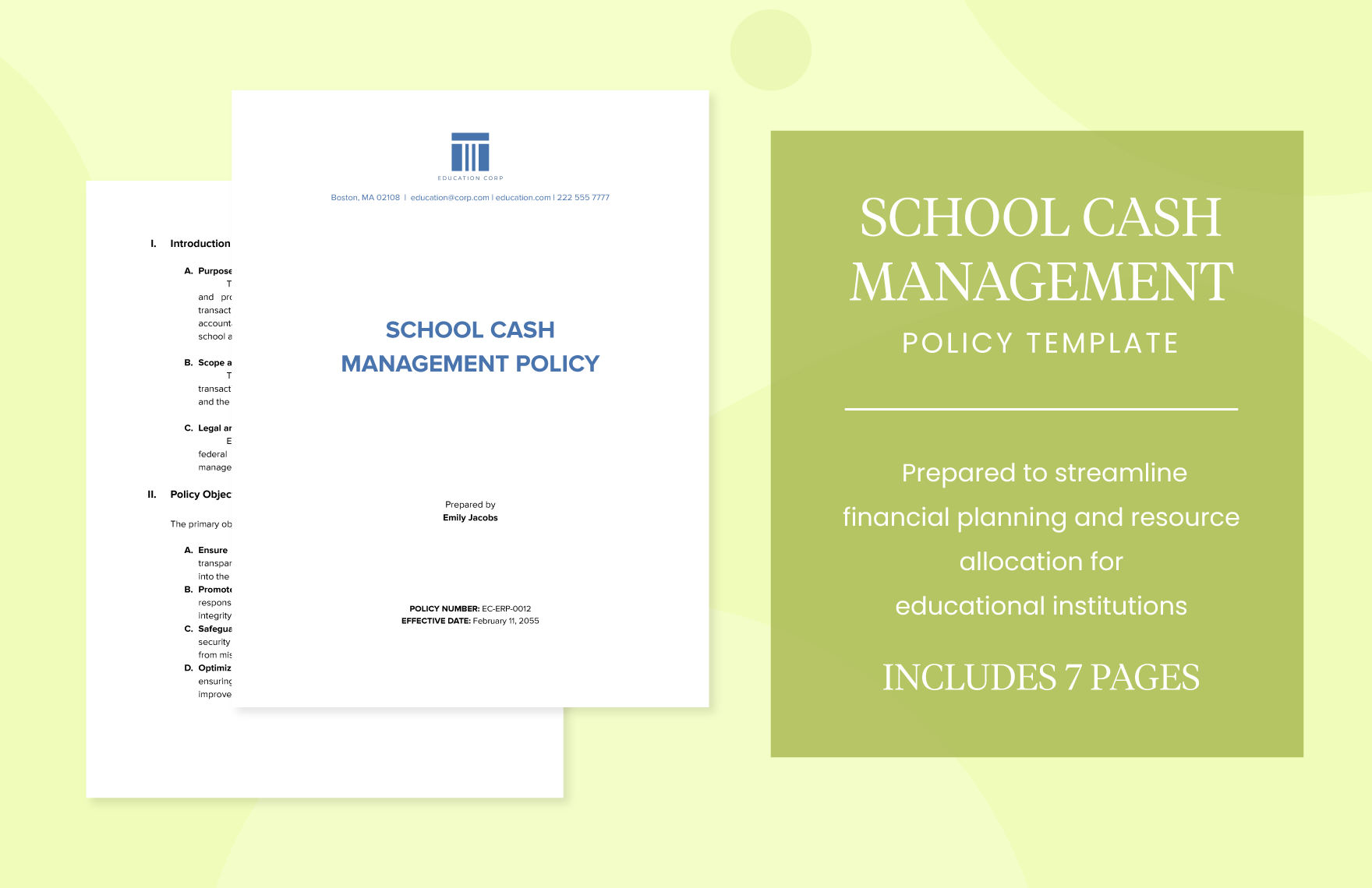 school-cash-management-policy-template