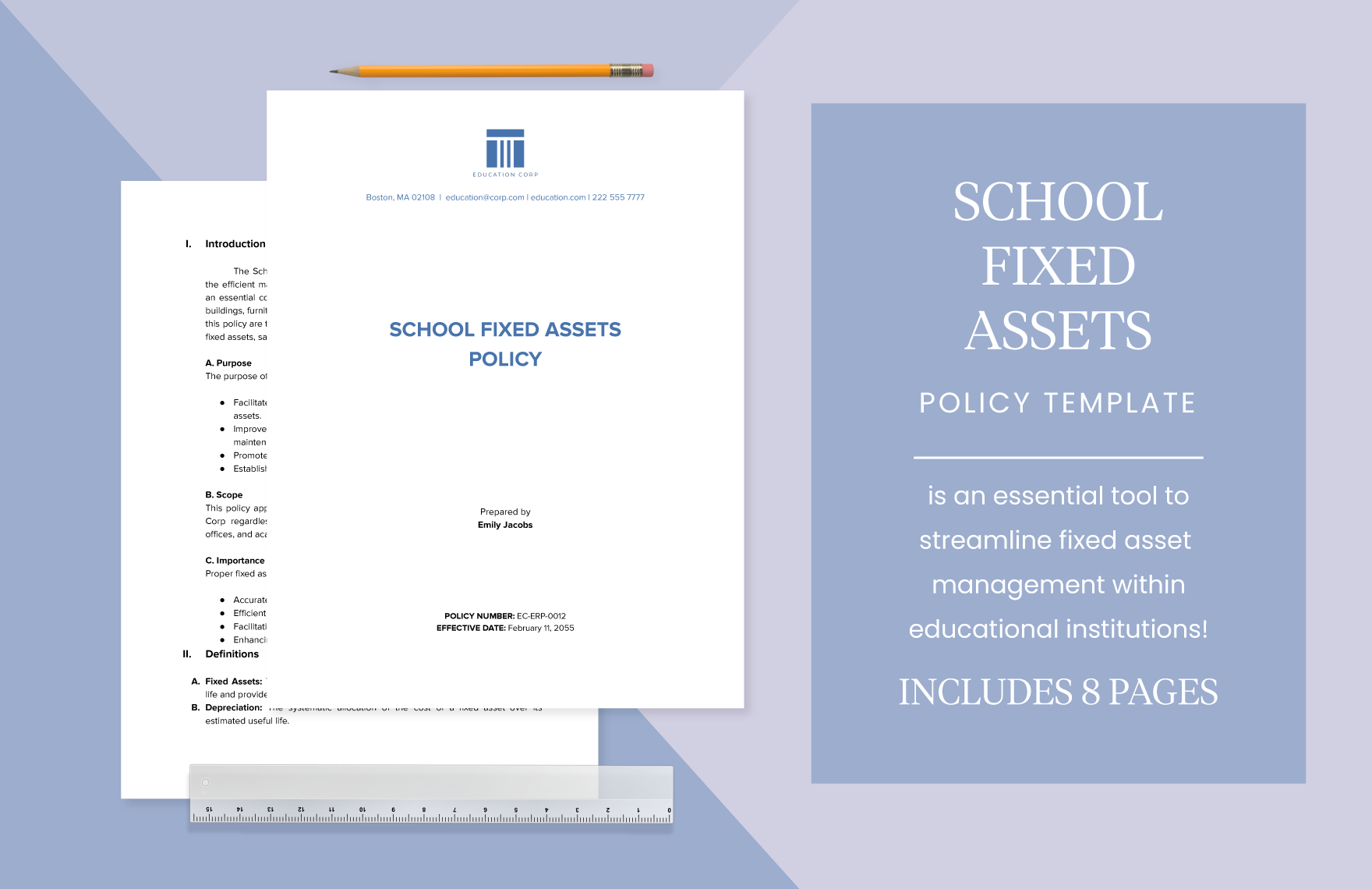 School Fixed Assets Policy Template