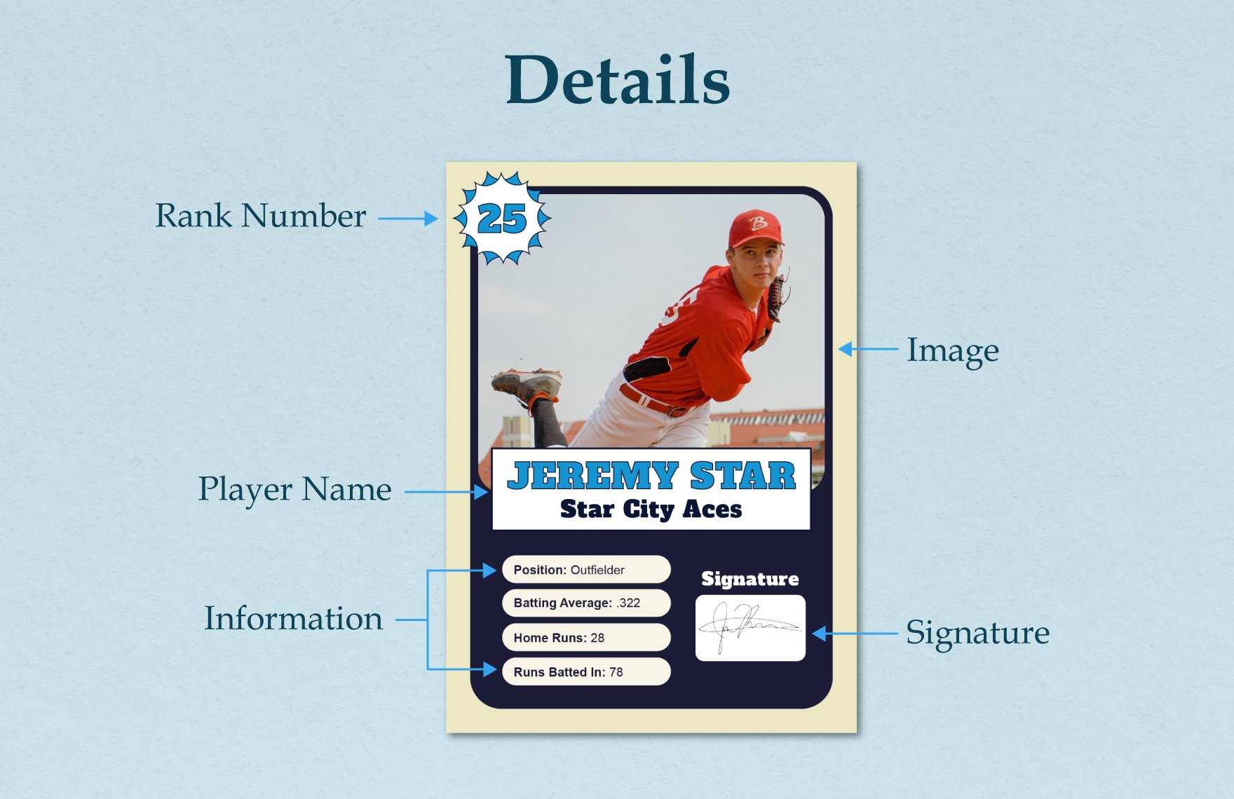 Ace Baseball Card Template 