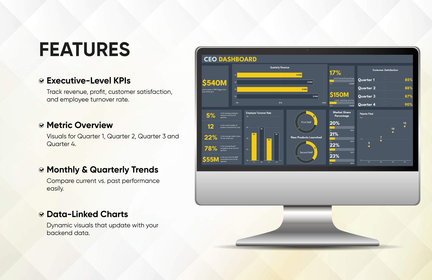 CEO Dashboard Template
