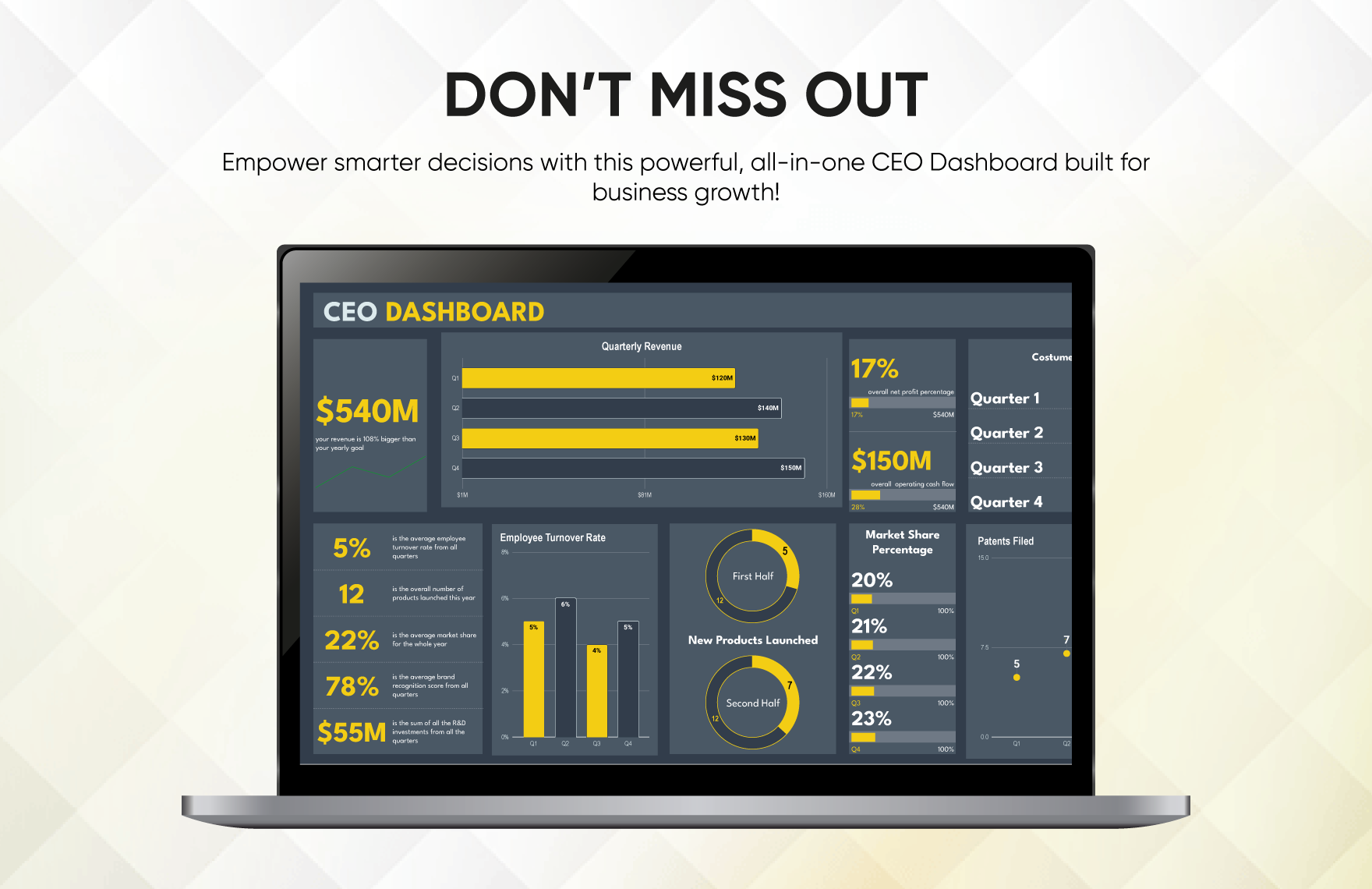 CEO Dashboard Template