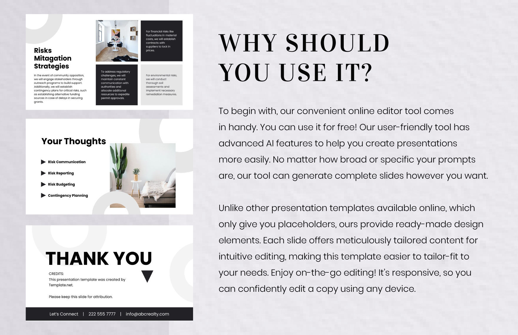 Free Risk Management Presentation Template to Edit Online