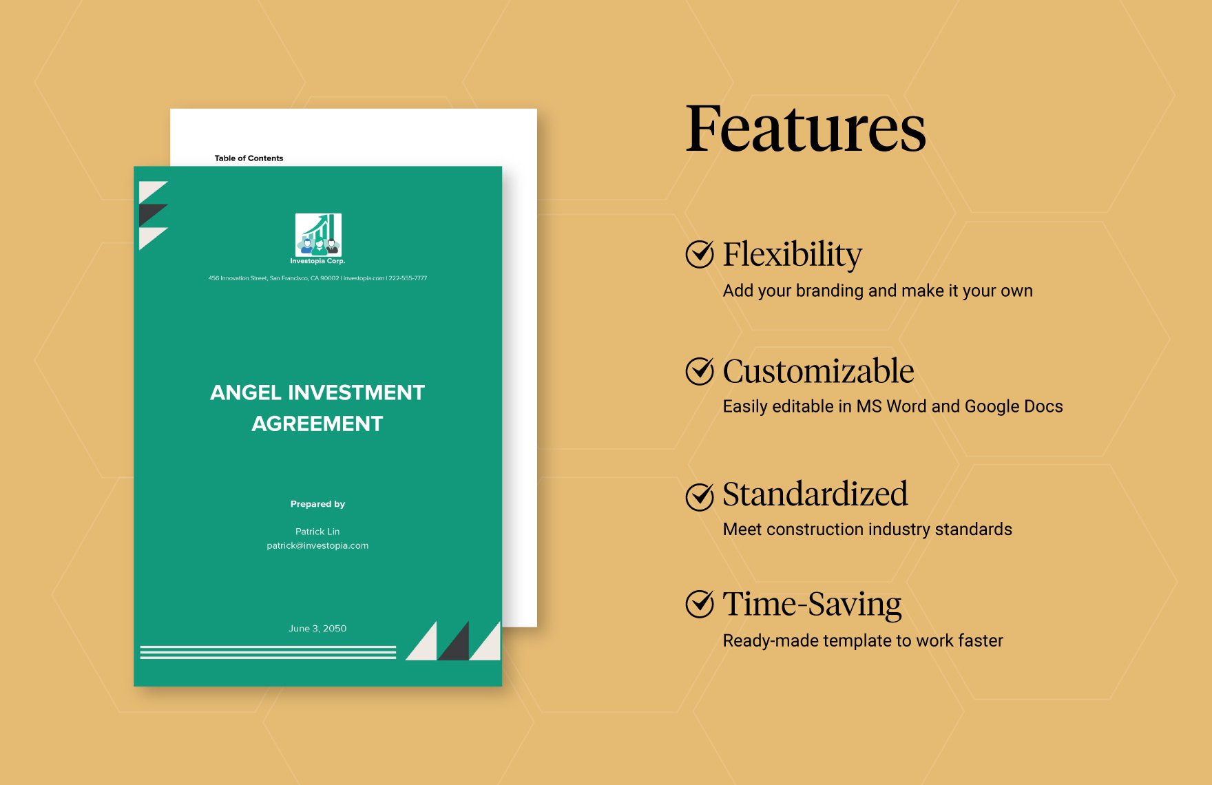 Business Angel Investment Agreement Template