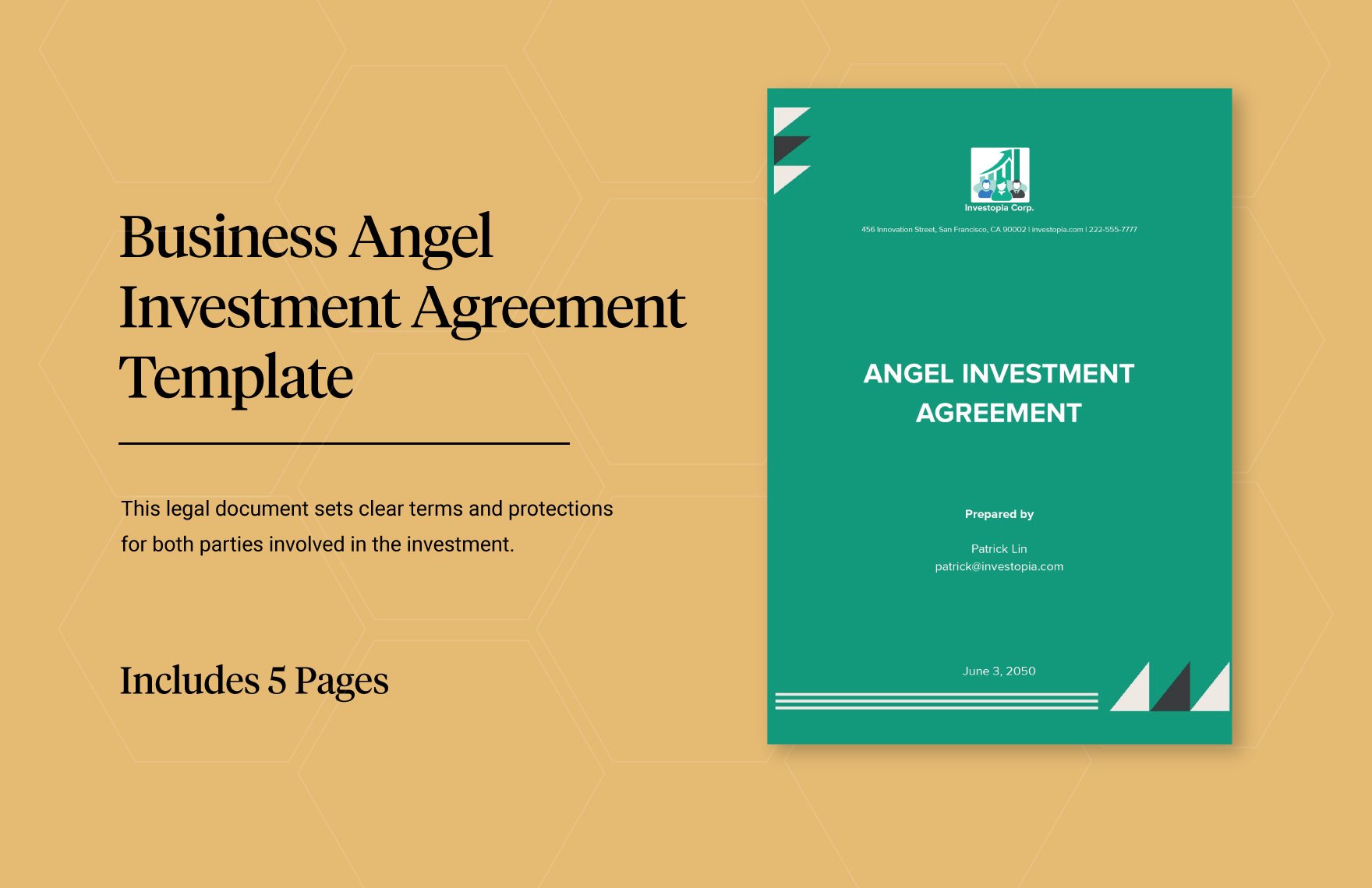 Business Angel Investment Agreement Template