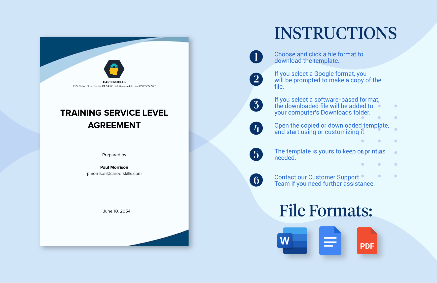 Training Service Level Agreement Template