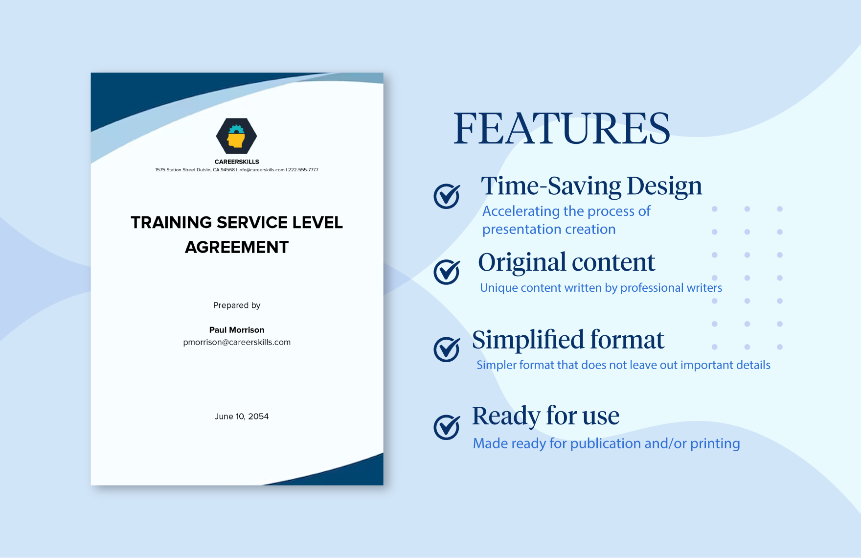 Training Service Level Agreement Template