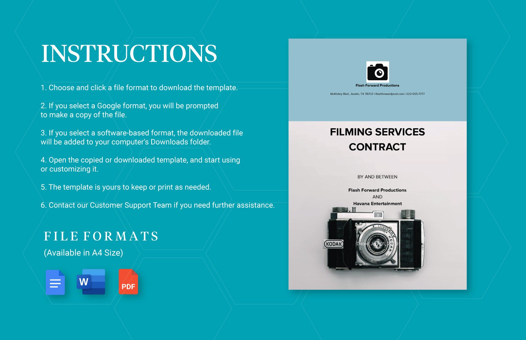 Filming Video Production Company Agreement Template