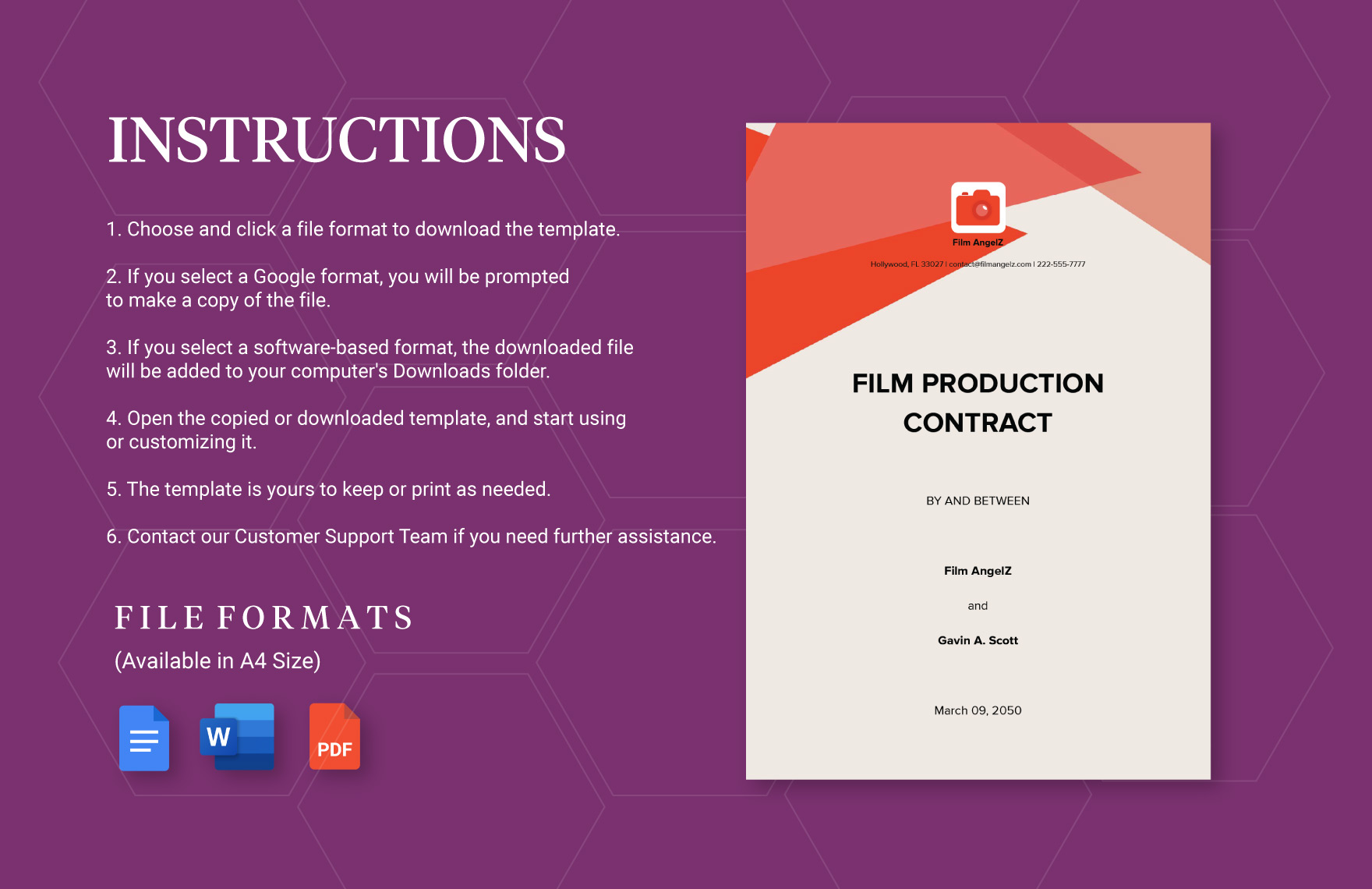 Executive Producer Film Production Contract Template
