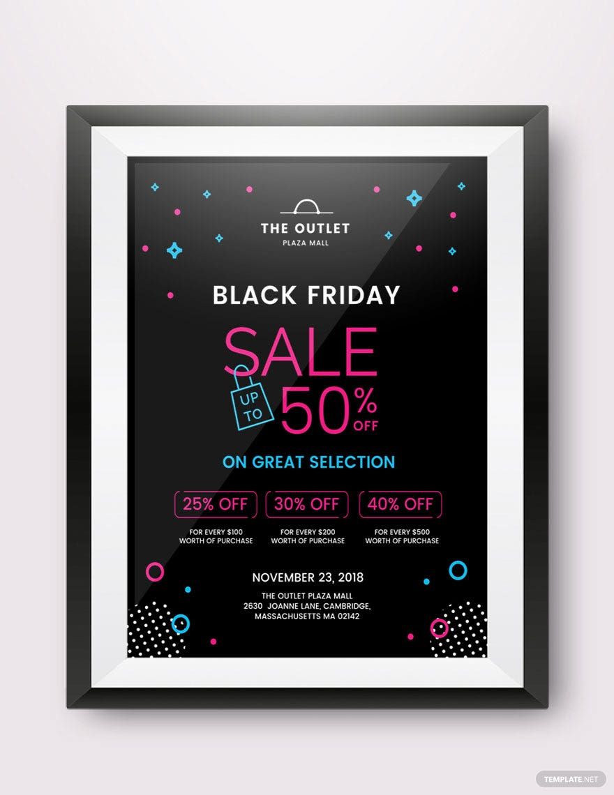Black Friday Template in Apple Pages, Imac