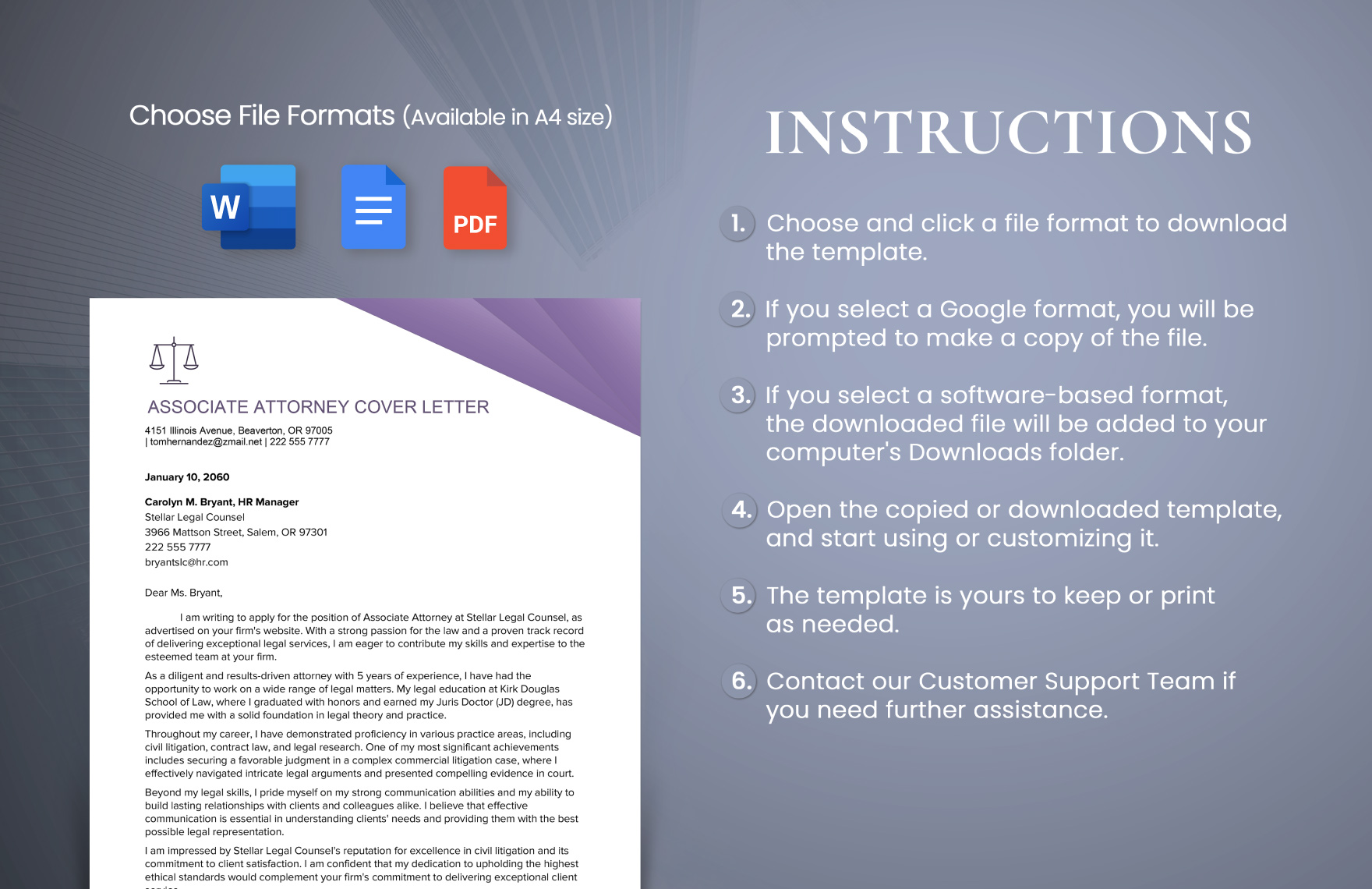 Sample Cover Letter for Law Firms Template