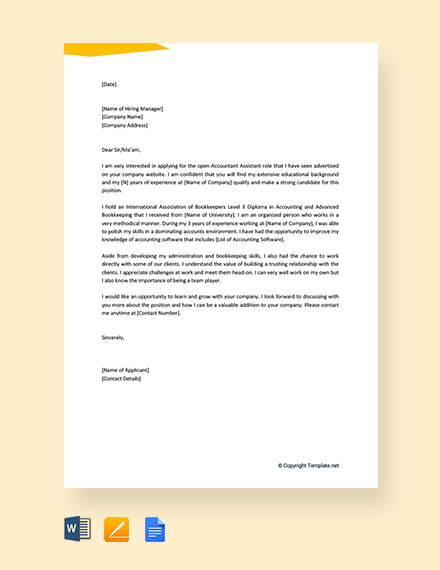 FREE Experienced Accountant Resume Cover Letter Template: Download 1712 ...