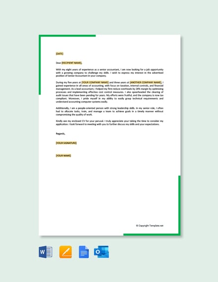 FREE Job Application Letter For Junior Accountant Template ...