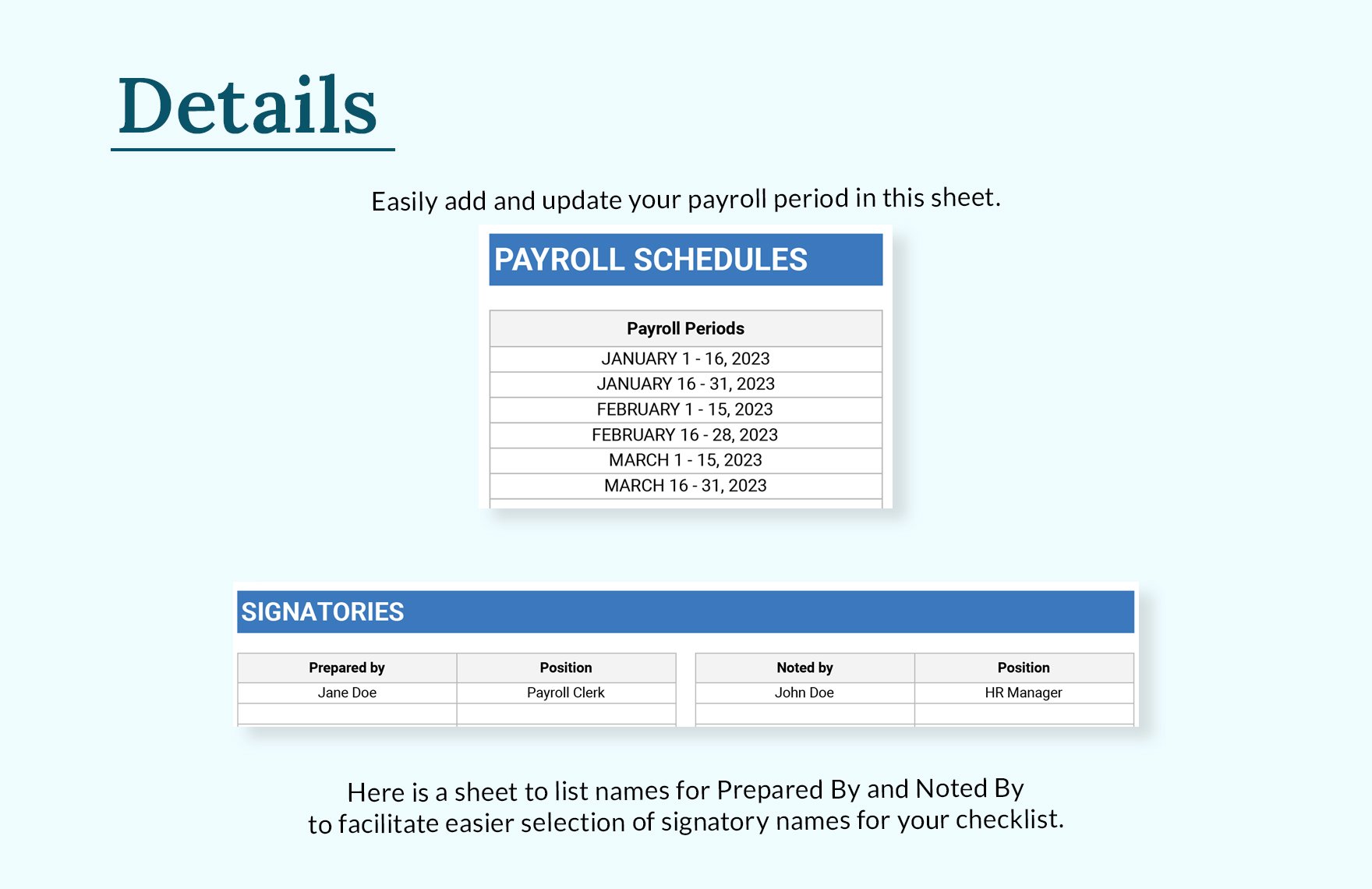 School Payroll Processing Checklist Template