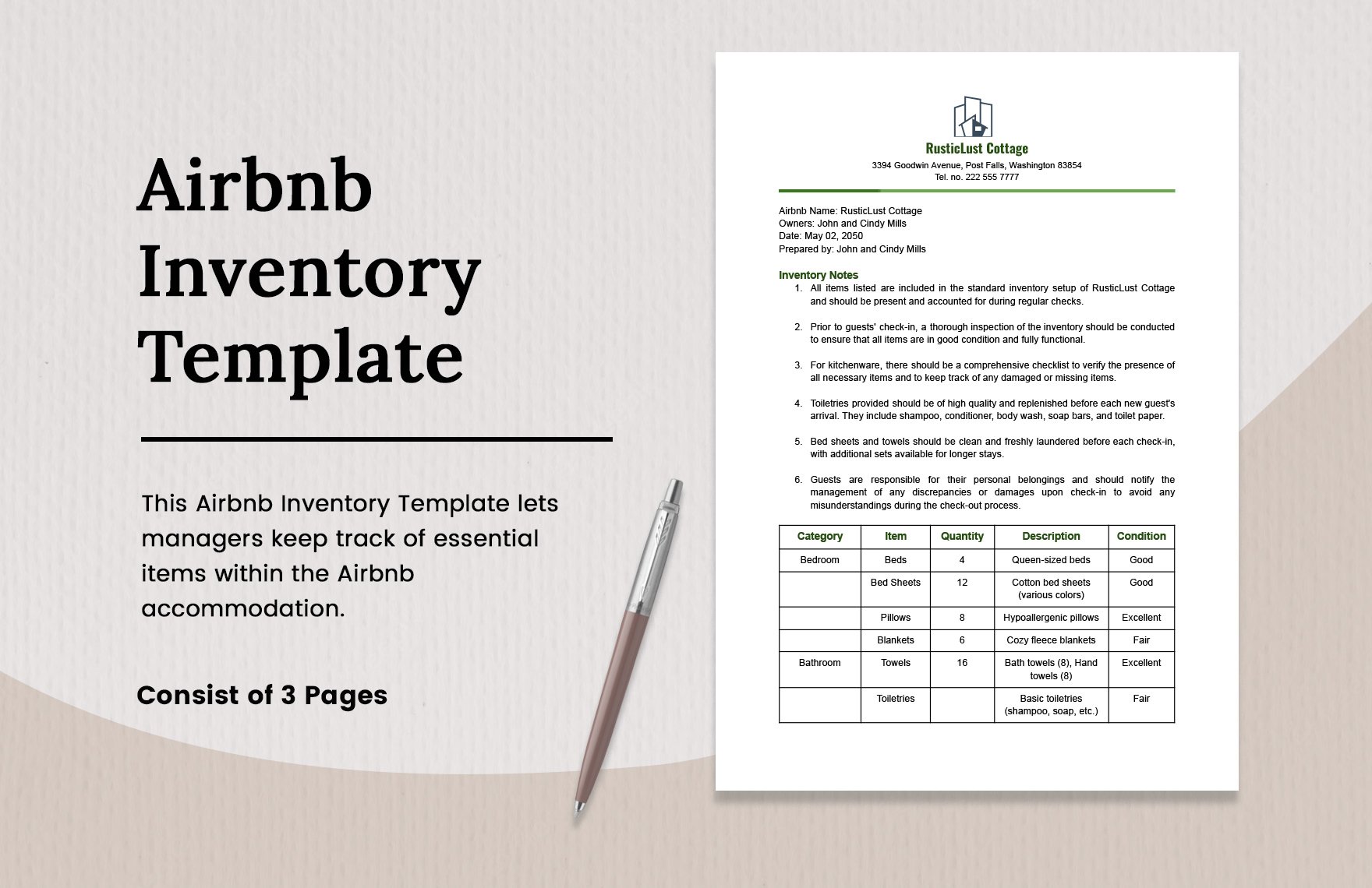 Airbnb Inventory Template
