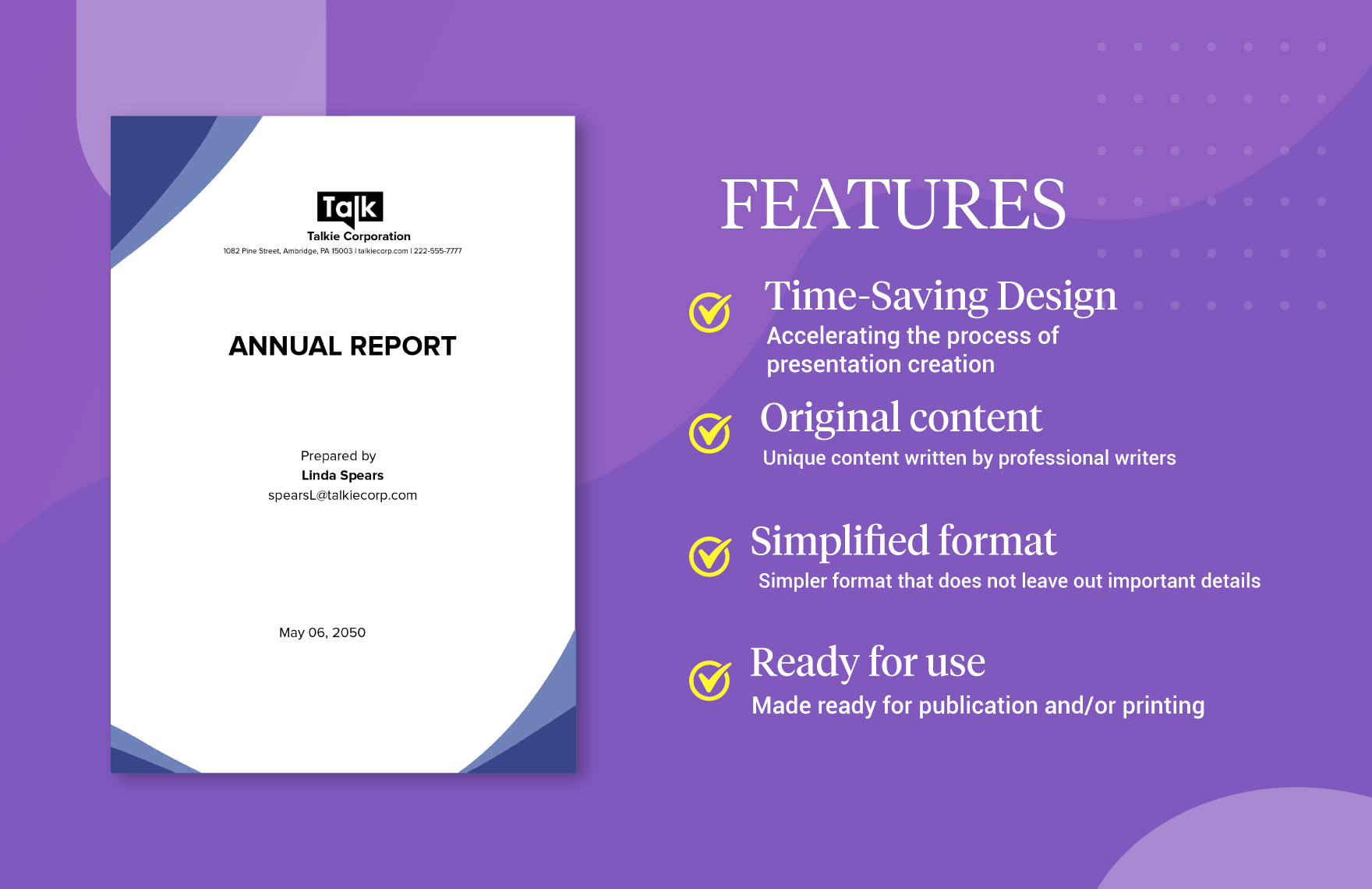 Annual Report TO Industry Template