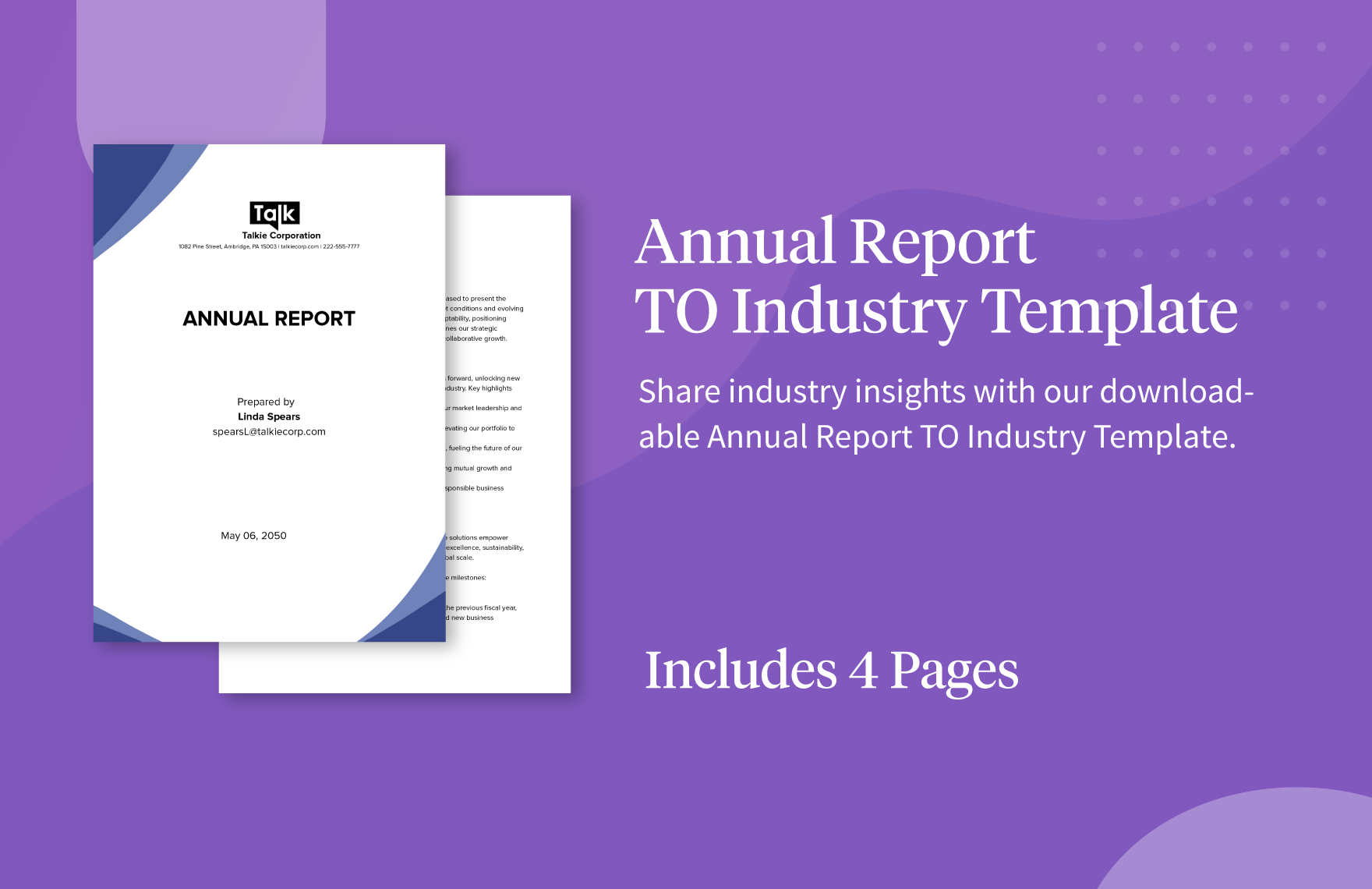 Annual Report TO Industry Template
