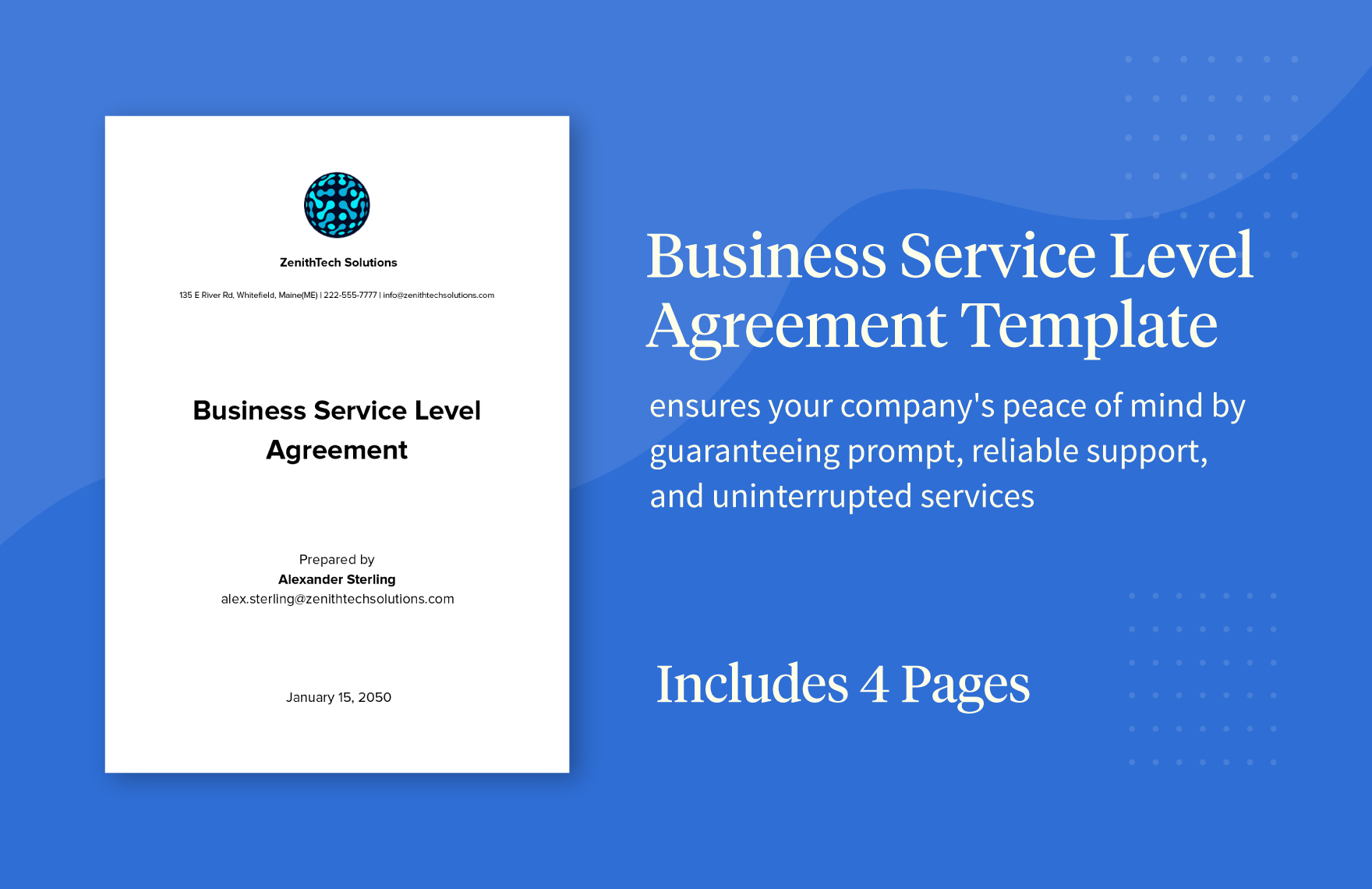Business Service Level Agreement Template