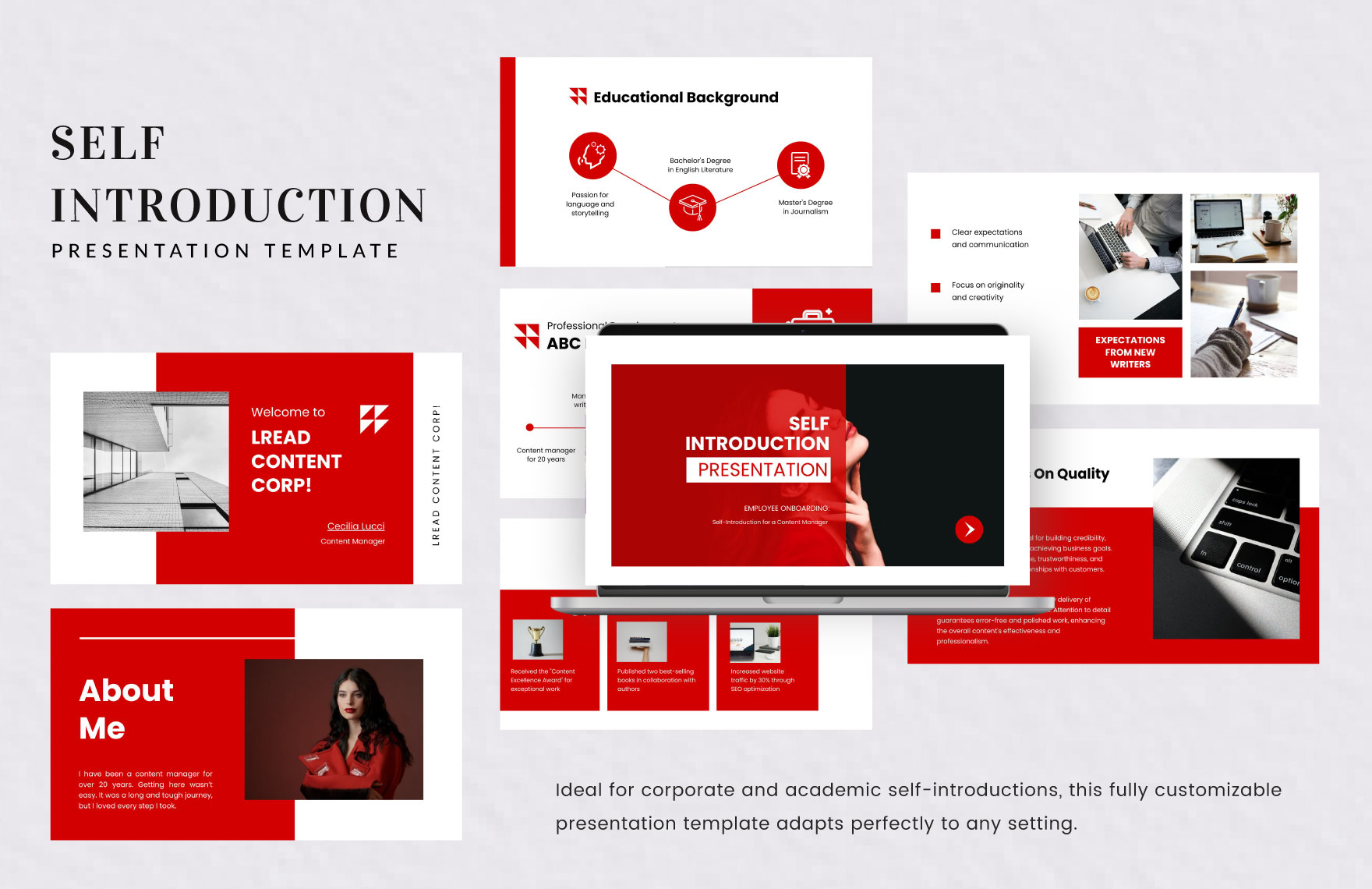 Free Self Introduction Presentation Template