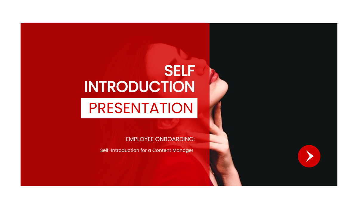 Free Self Introduction Presentation Template