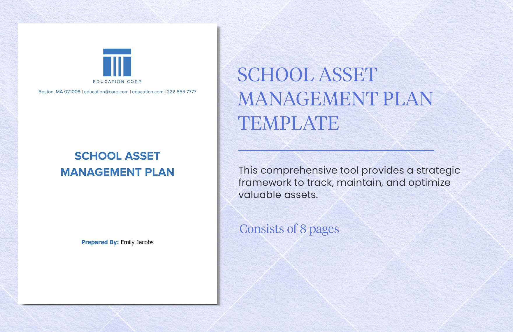 School Asset Management Plan Template