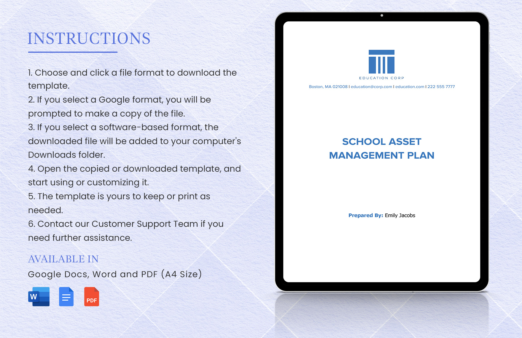 School Asset Management Plan Template