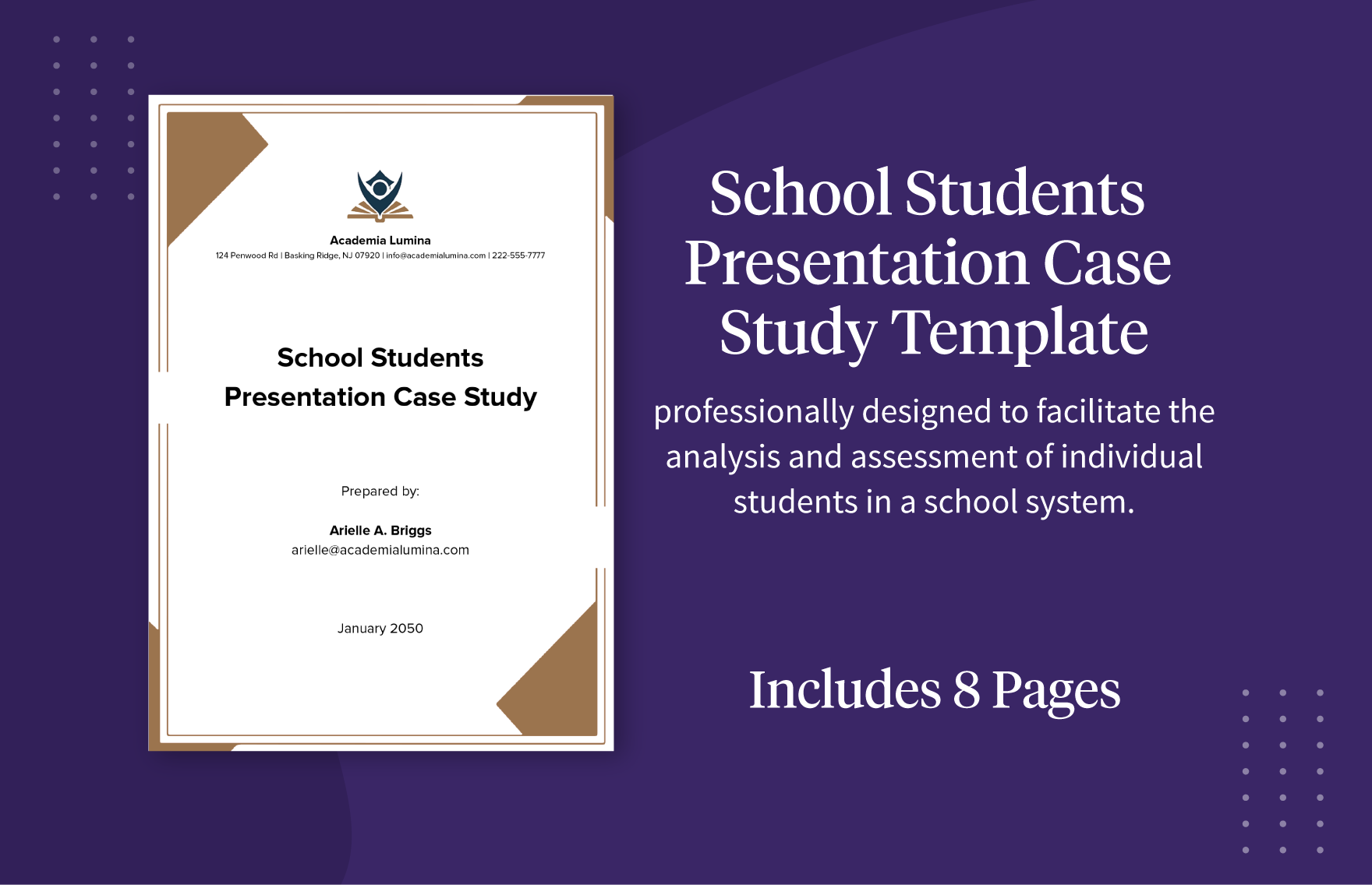 School Students Presentation Case Study Template