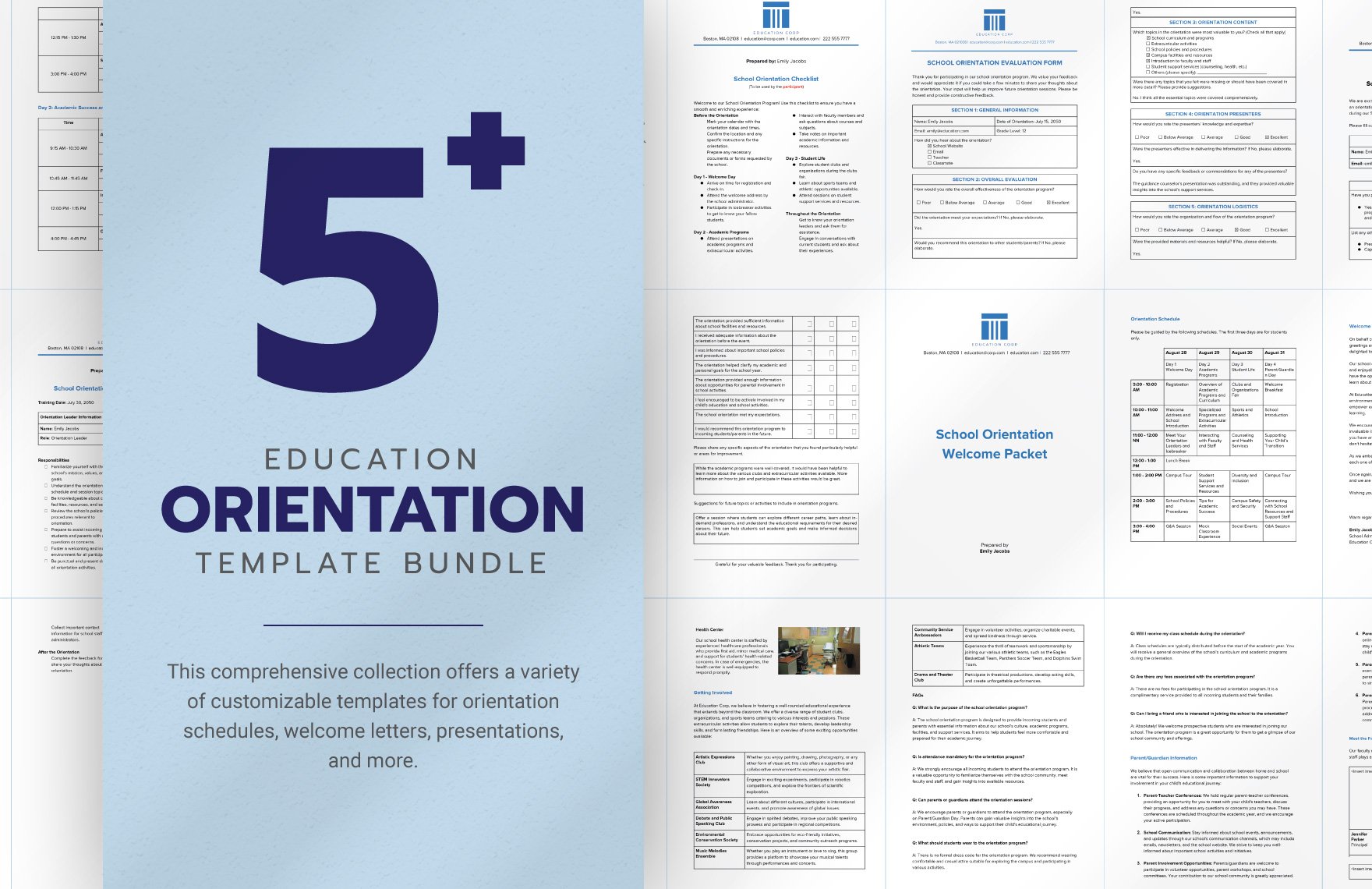 5+ Education Orientation Template Bundle