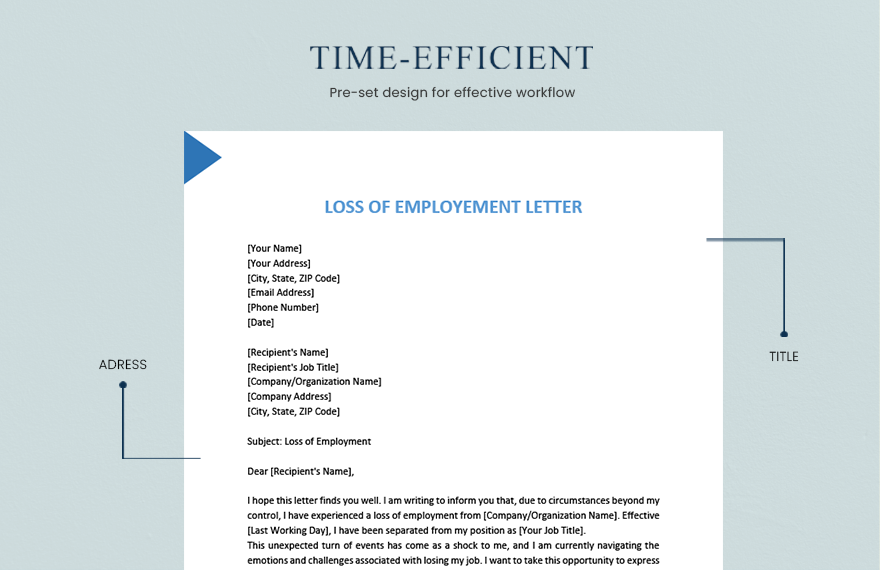Loss Of Employment Letter