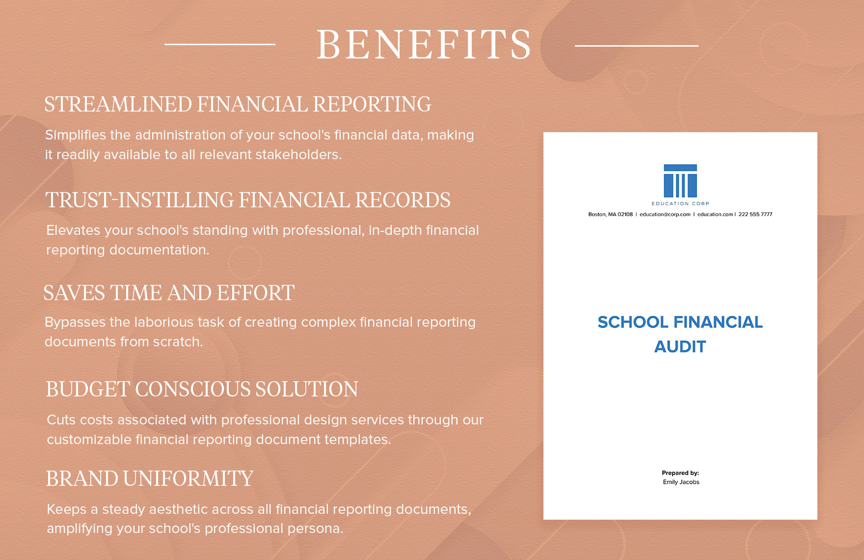 School Financial Audit Template