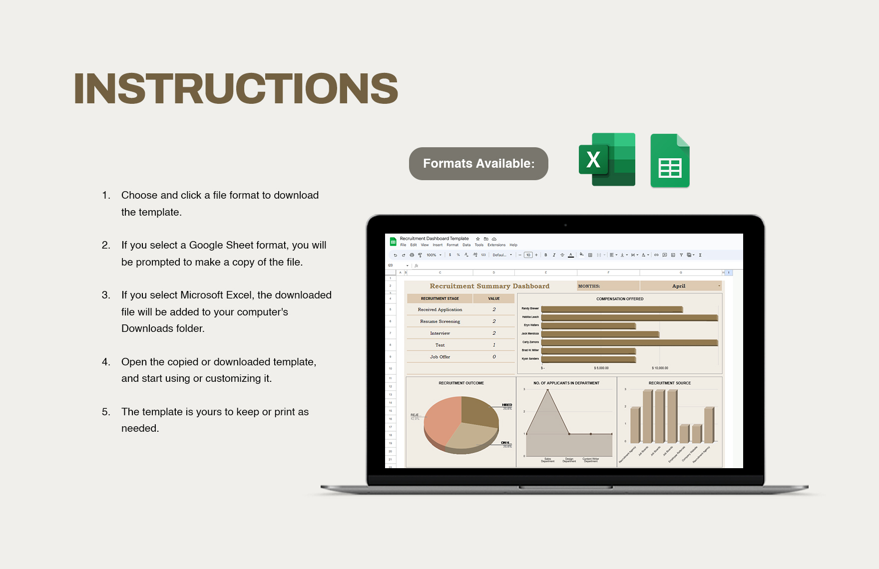 Recruitment Dashboard Template Download in Excel Google Sheets Recruitment Dashboard Template Download in Excel Google Sheets