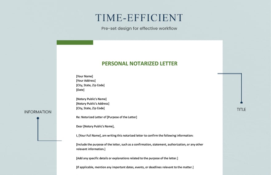Personal Notarized Letter Template