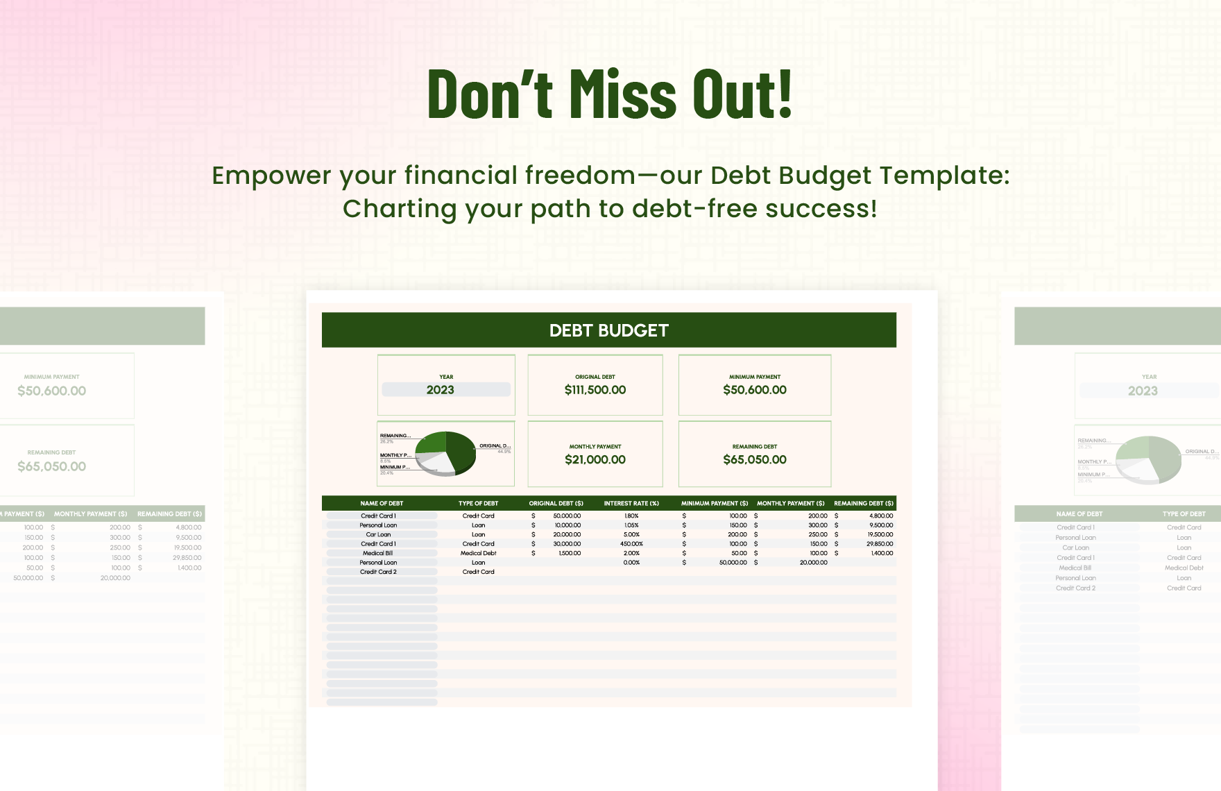 Debt Budget Template