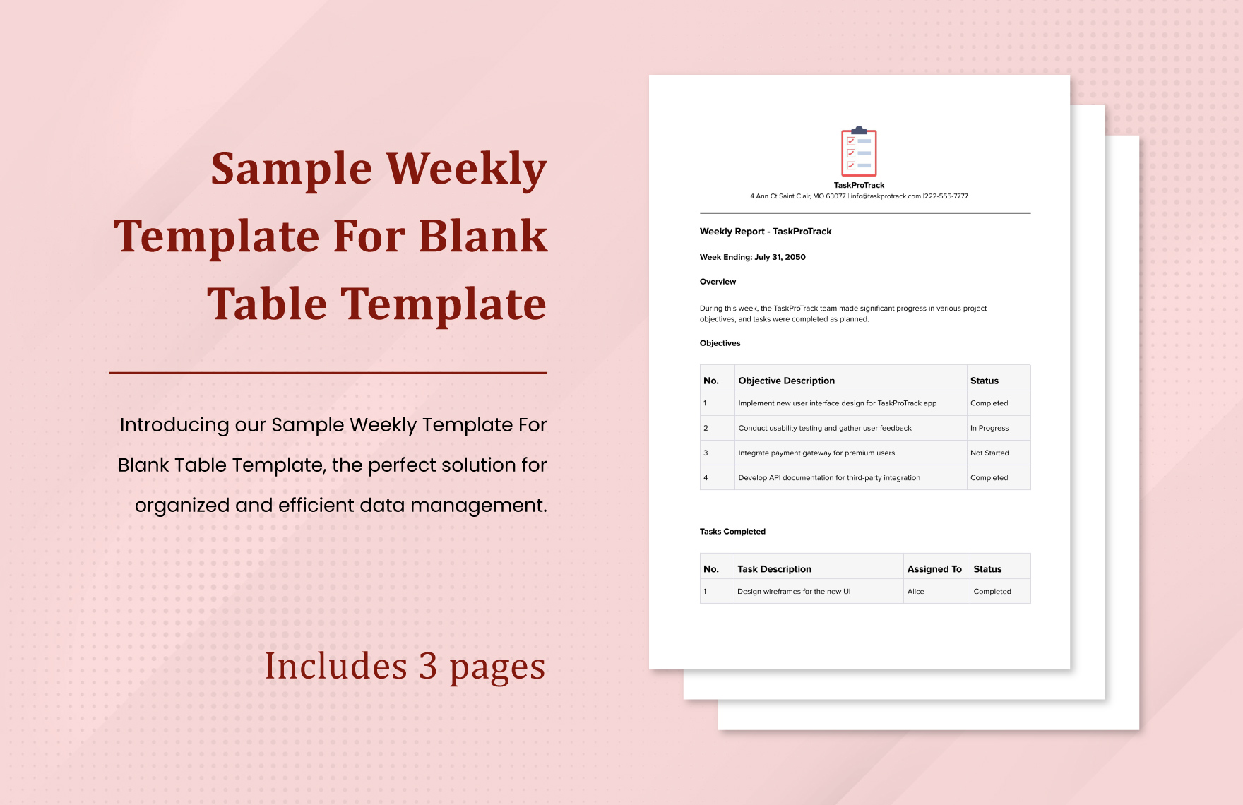Editable Table Templates In PDF To Download