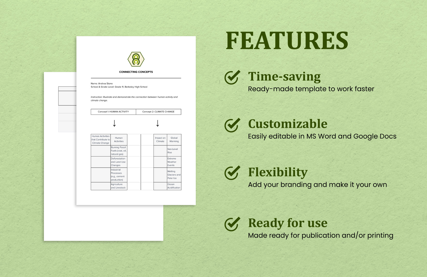 Graphic Organizer Blank Table