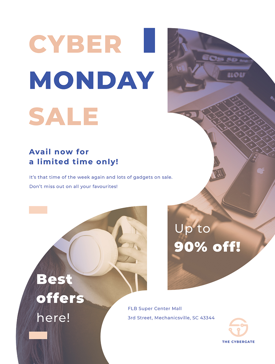 Cyber Monday Sales Poster Template