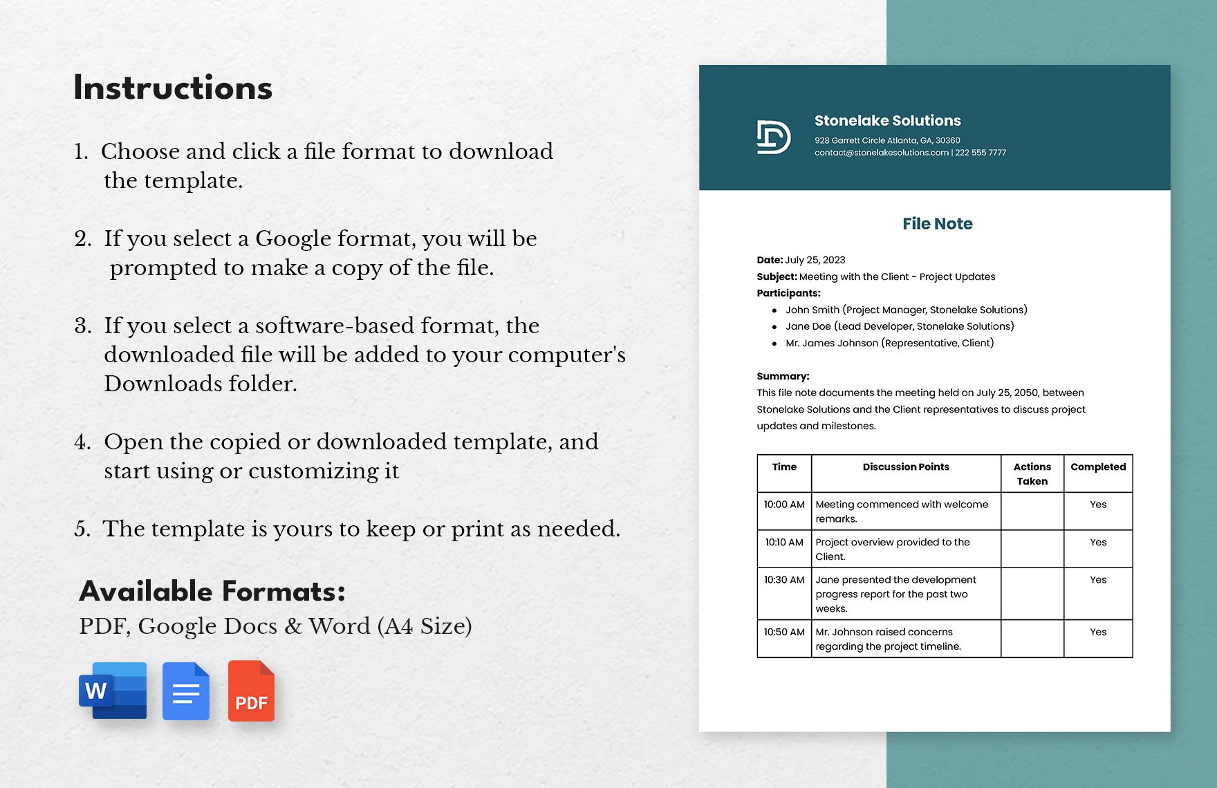 File Note Template