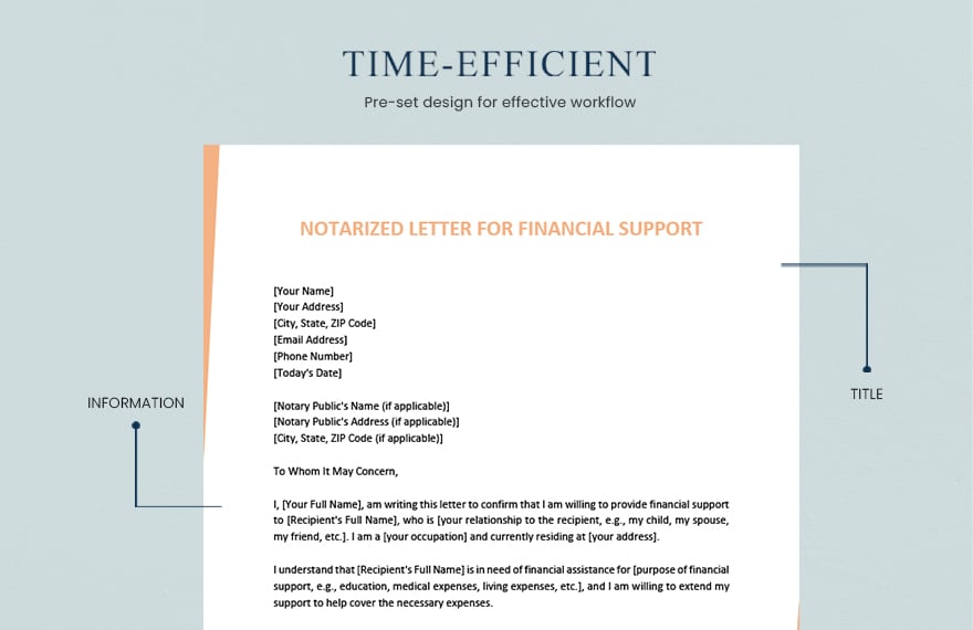 Notarized Letter Of Financial Support