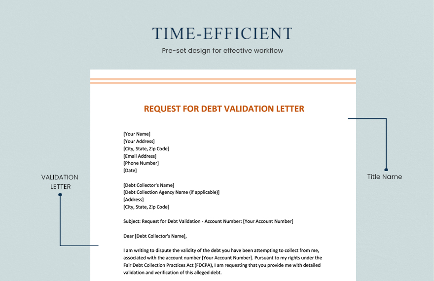 Request For Debt Validation Letter