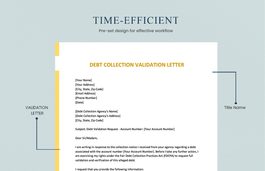 Debt Collection Validation Letter