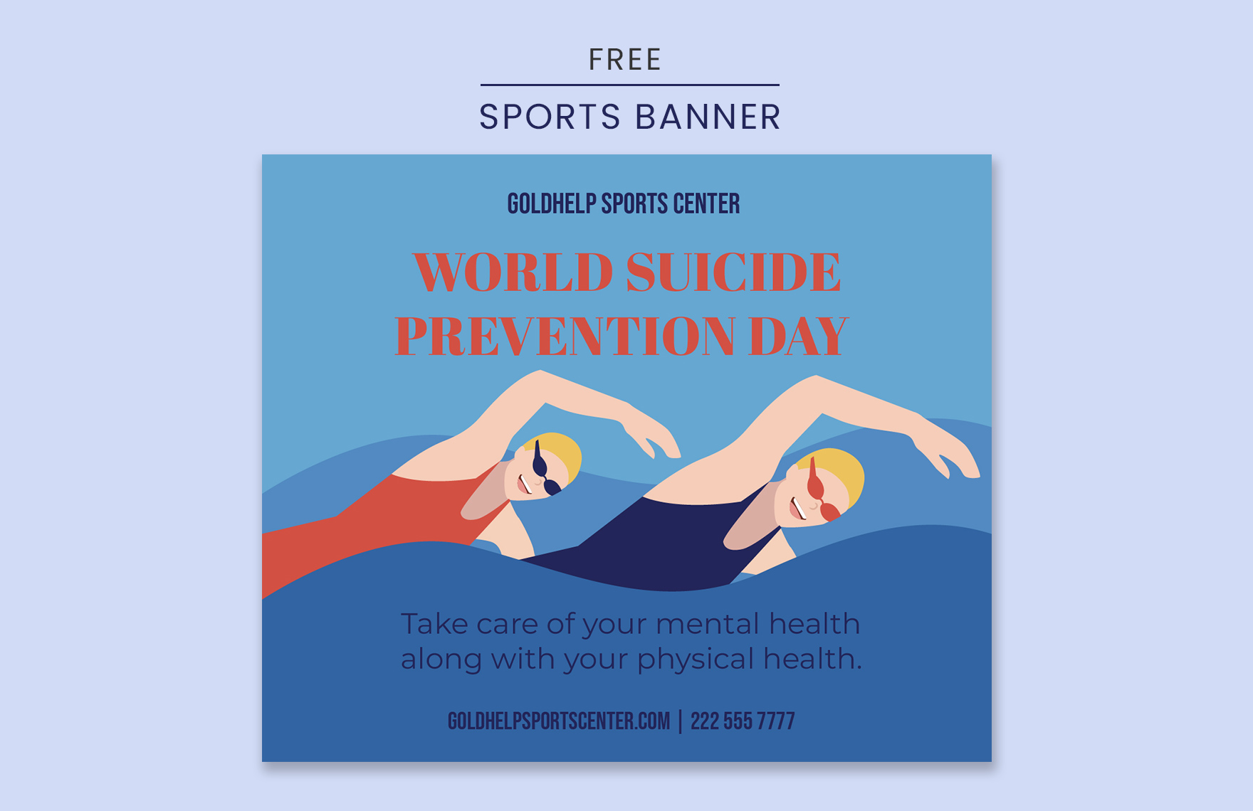 Free World Suicide Prevention Day Sports Banner in PDF, Illustrator, SVG, JPEG