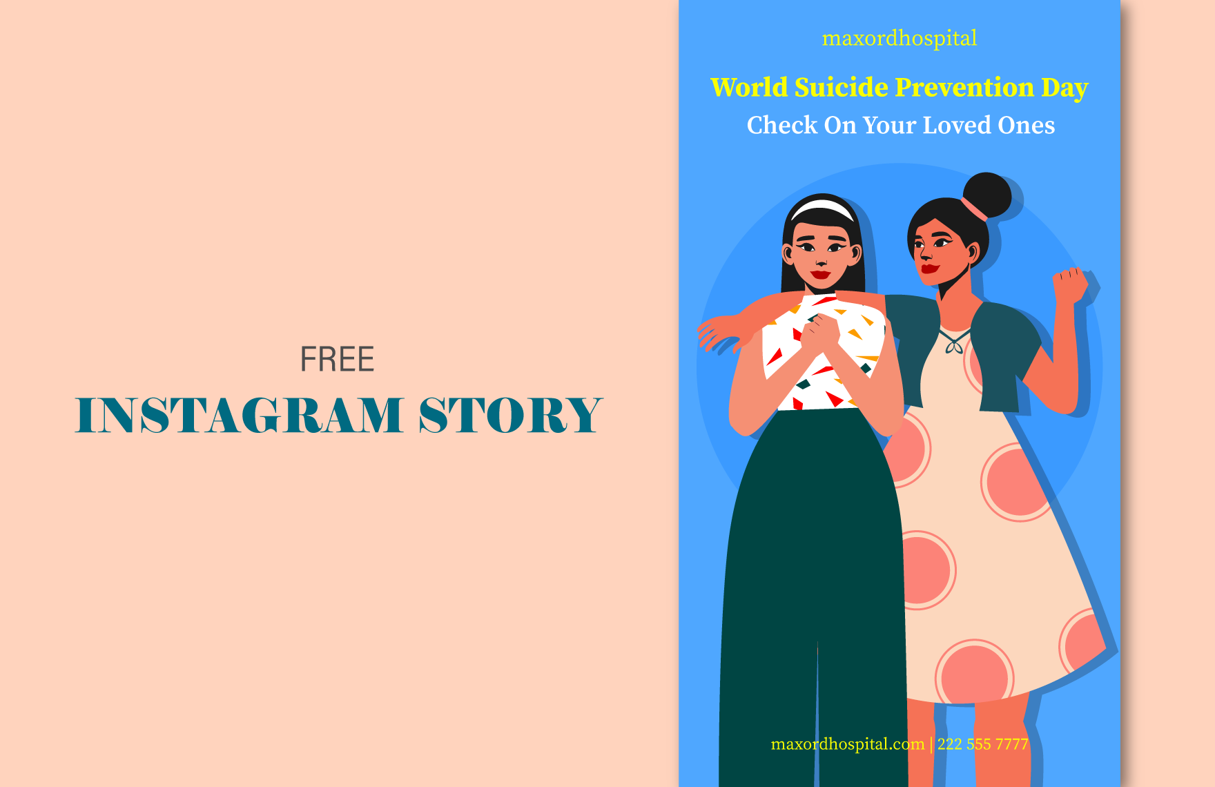 Free World Suicide Prevention Day  Instagram Story in PDF, Illustrator, SVG, JPG