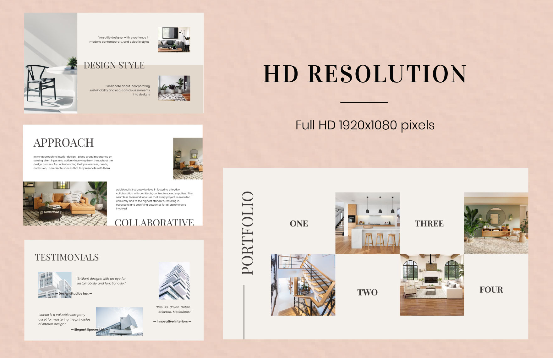 Free Interior Designer Presentation Template to Edit Online