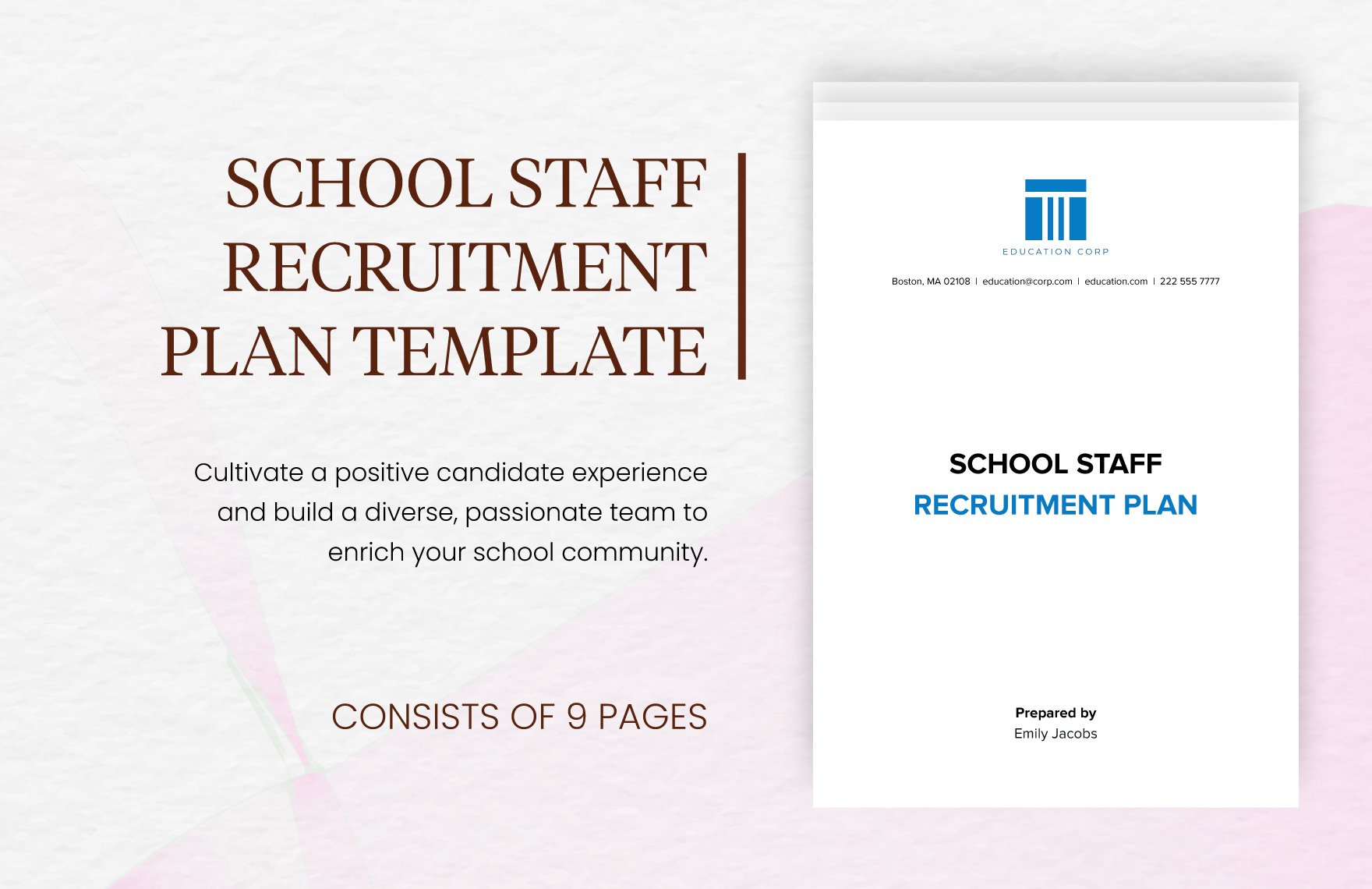 School Staff Recruitment Plan Template