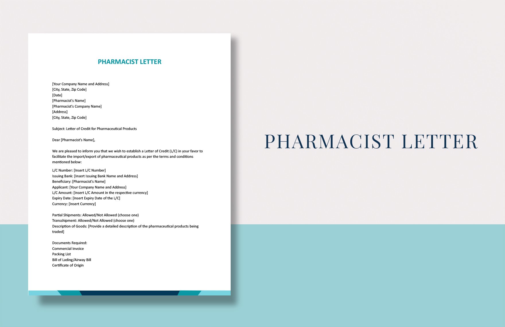 Pharmacist Letter